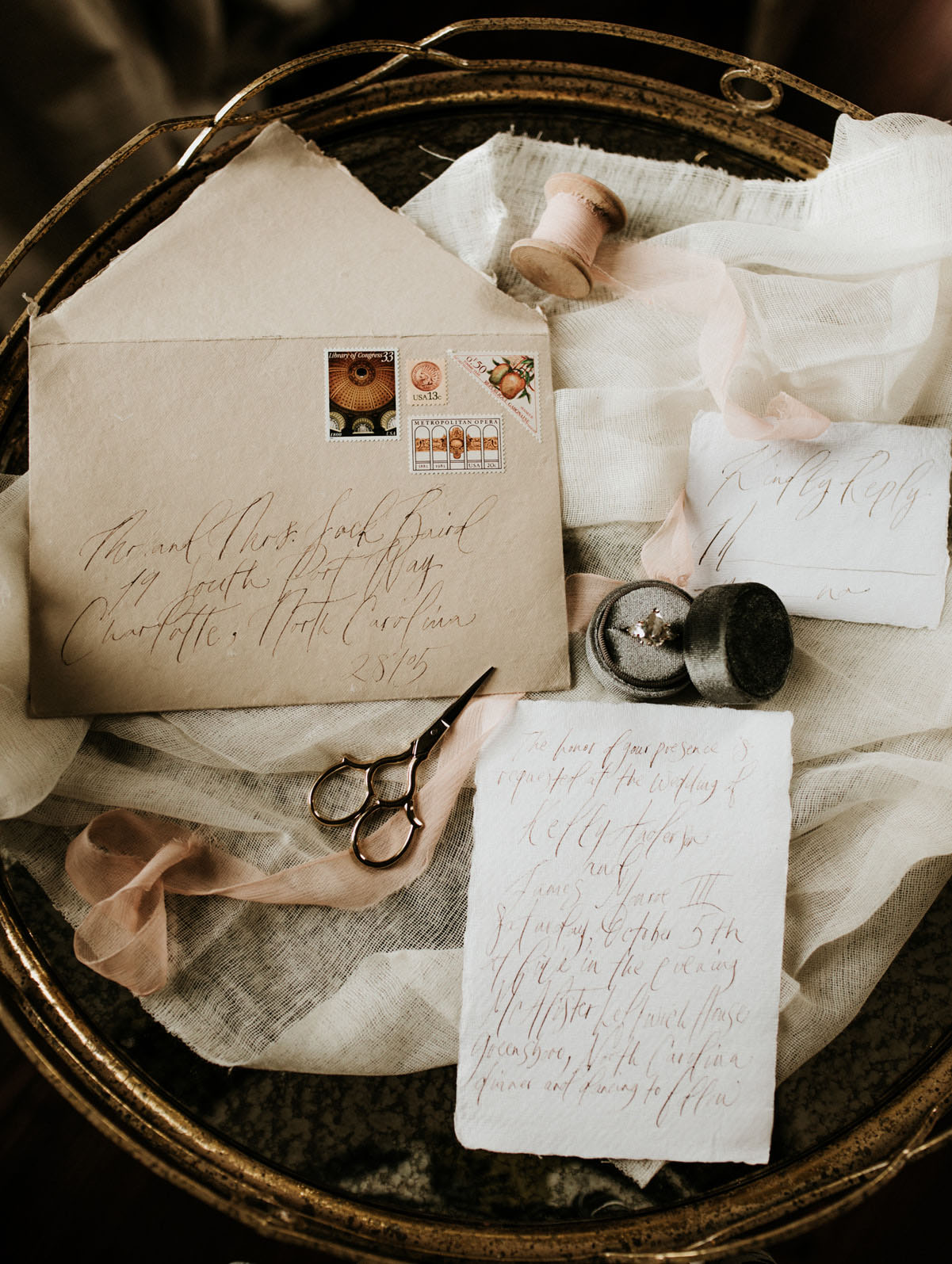 calligraphy wedding invitation