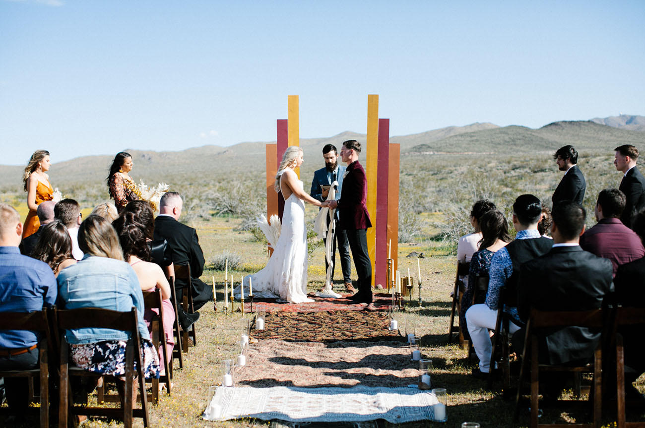 Intimate Festival Style Mojave Desert Wedding