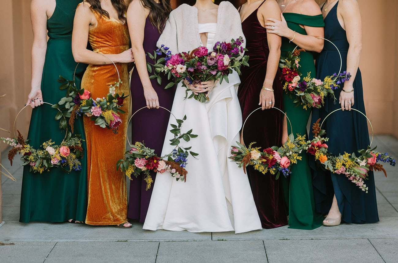 floral hoop bridesmaids