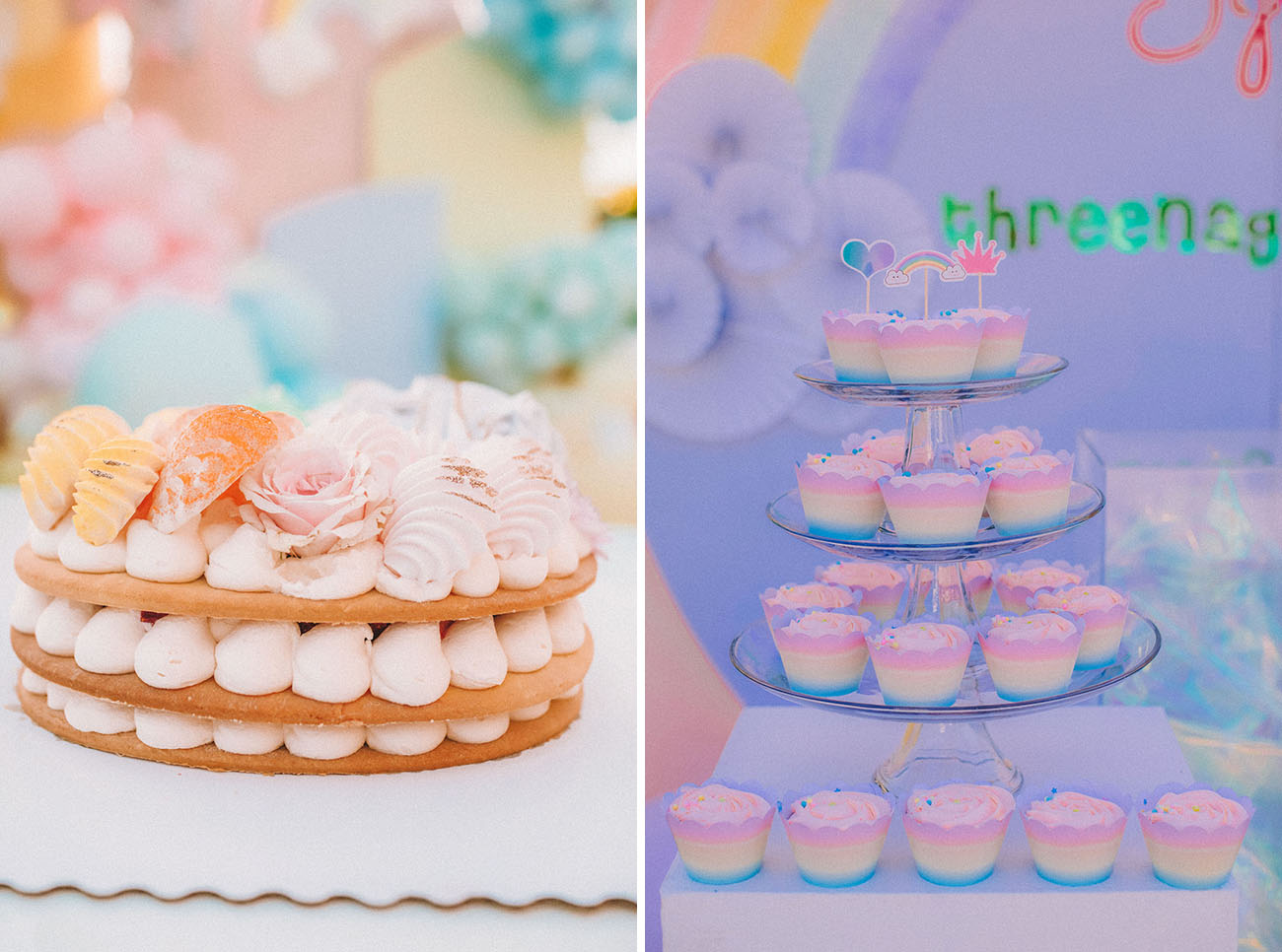 Pastel Rainbow Drive By Birthday Party