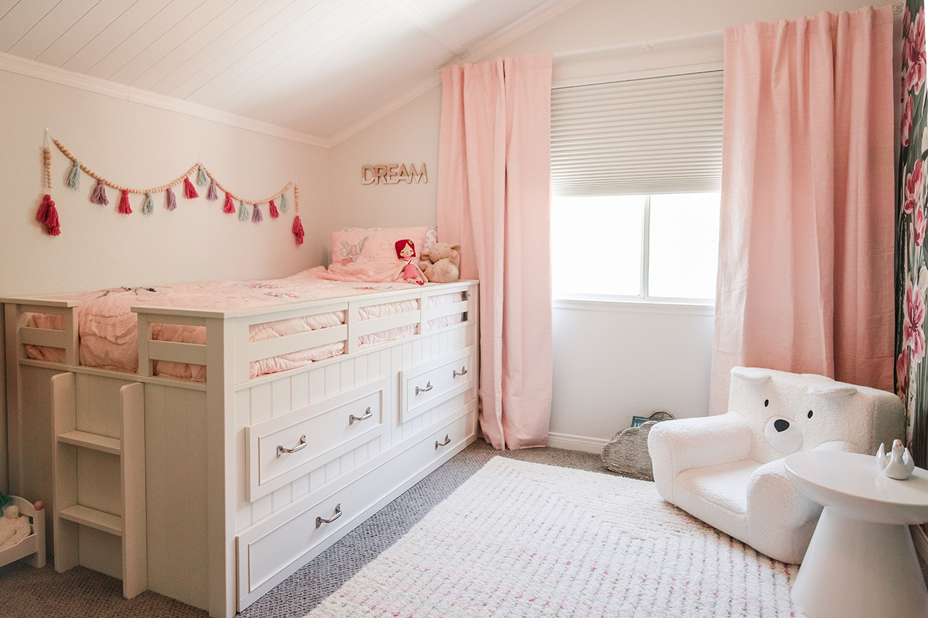 Pottery Barn Kids Girls Bedroom with Captain Bed