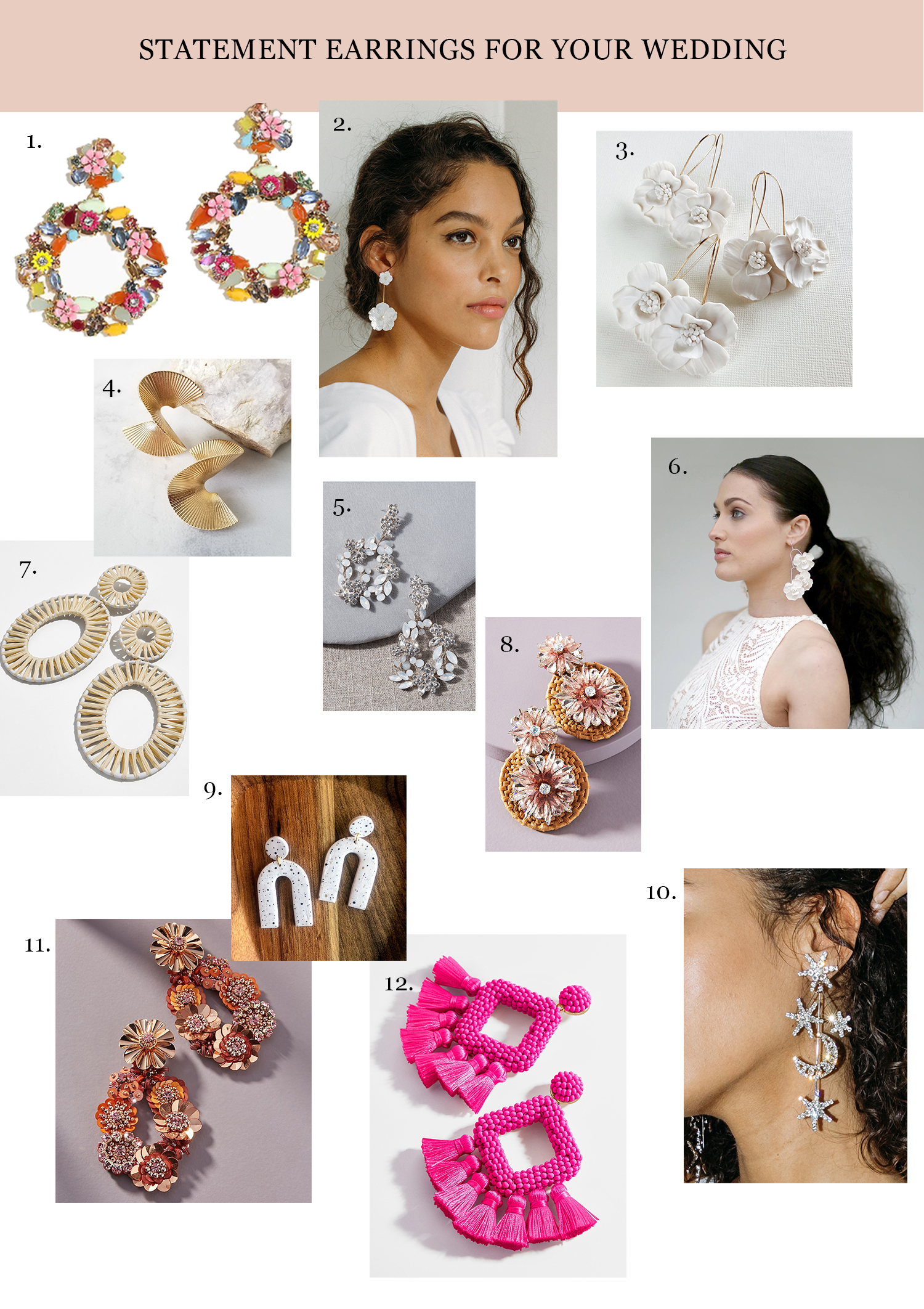 shop wedding statement earrings
