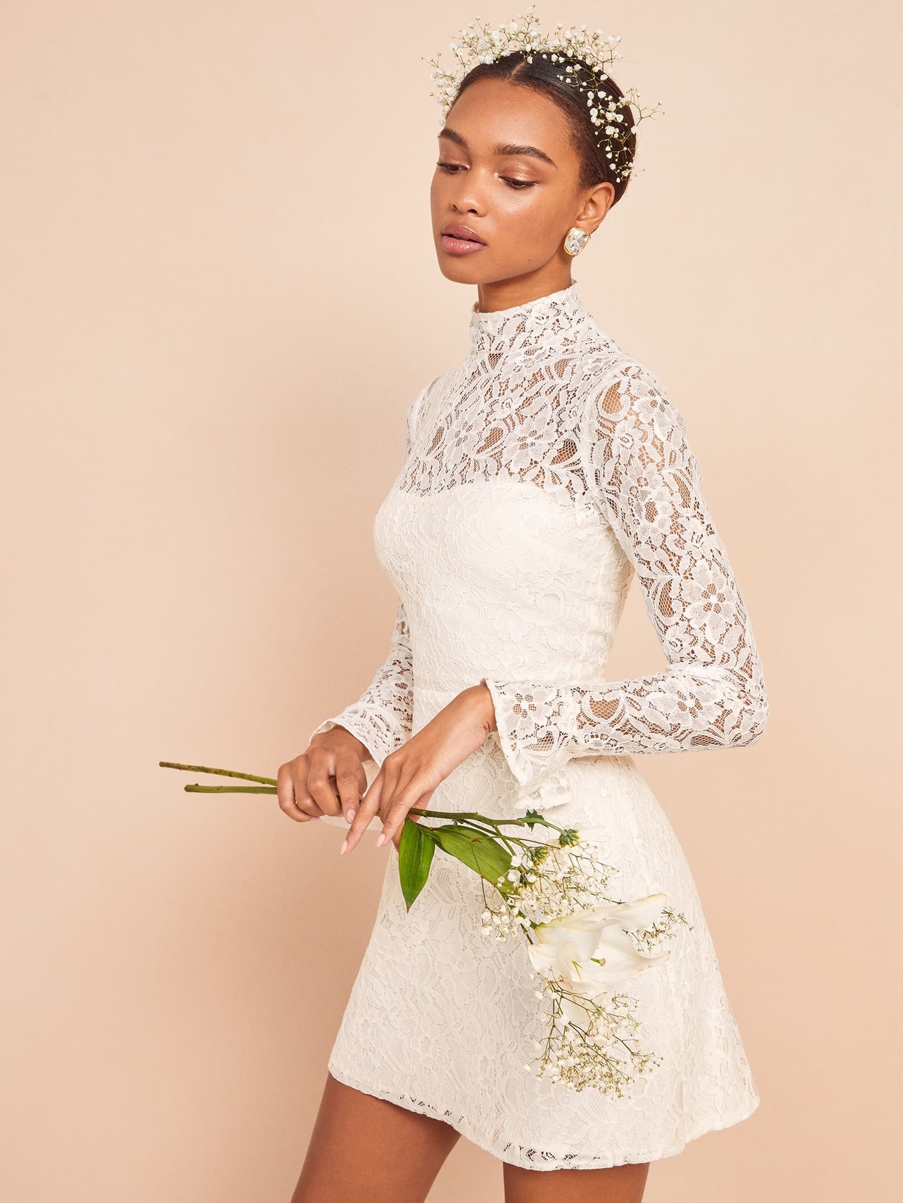 short lace wedding dress
