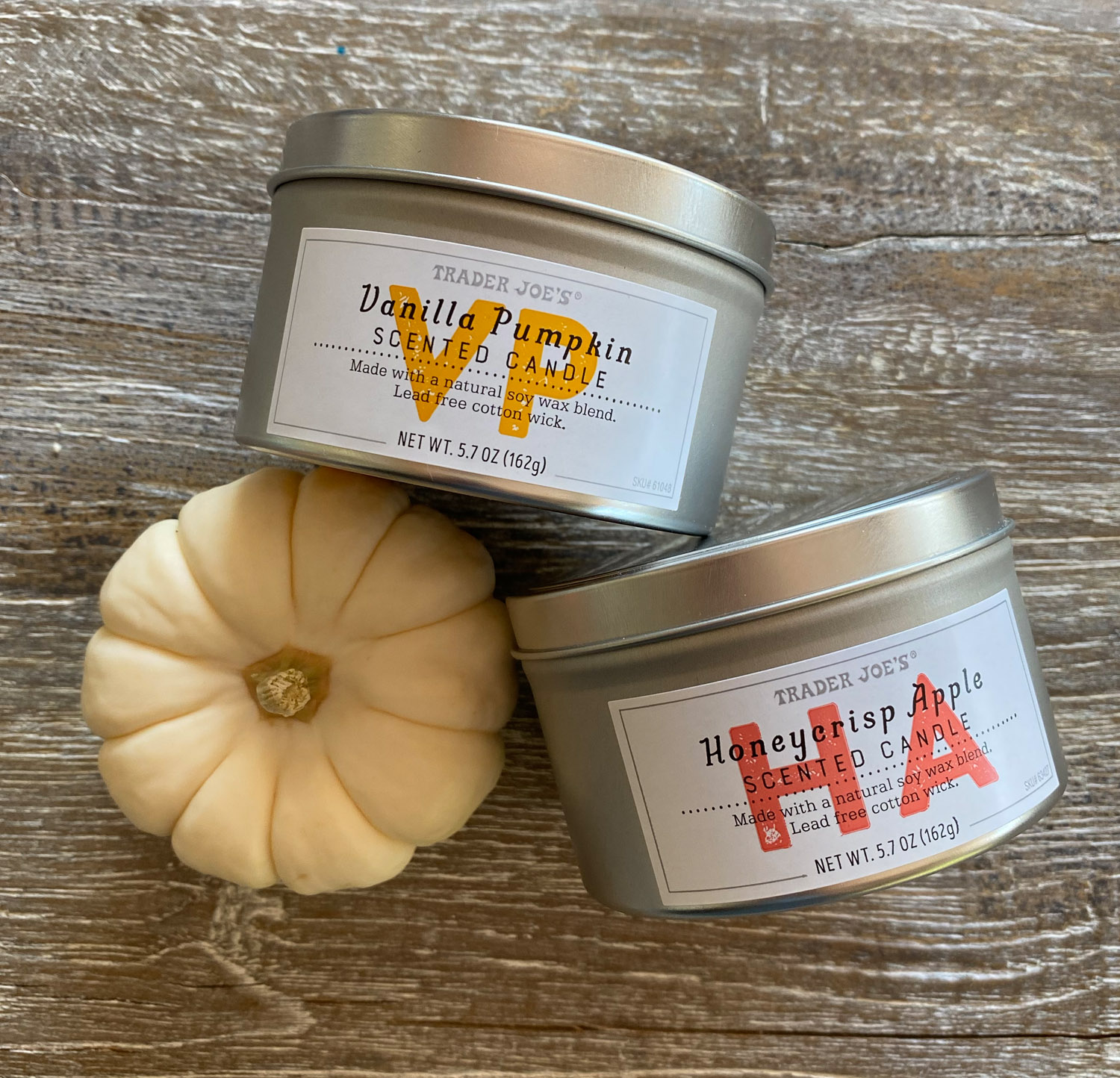 Trader Joe's Vanilla Pumpkin Candles