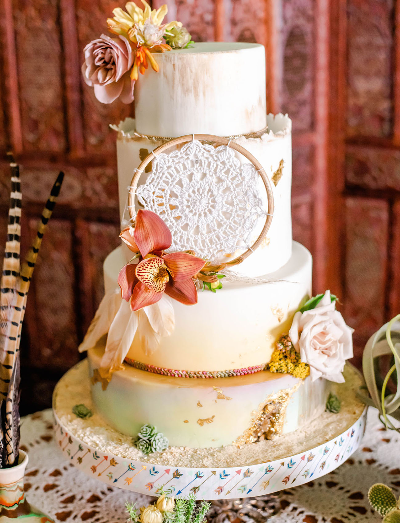 macrame wedding cake