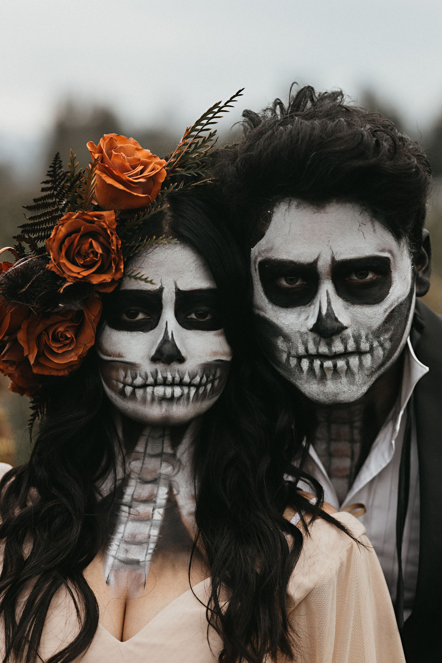 skeleton bride and groom