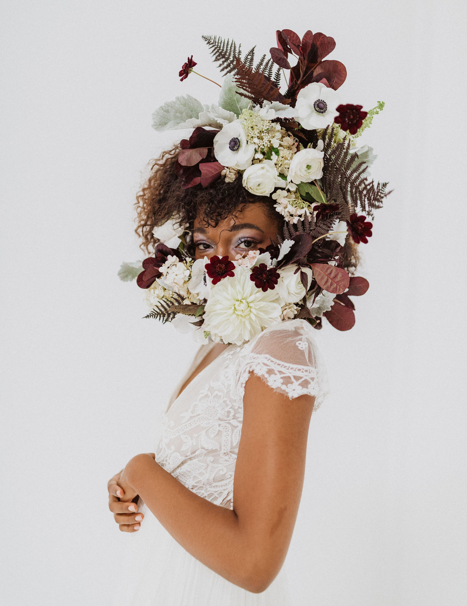 Flower Mask Wedding Inspiration