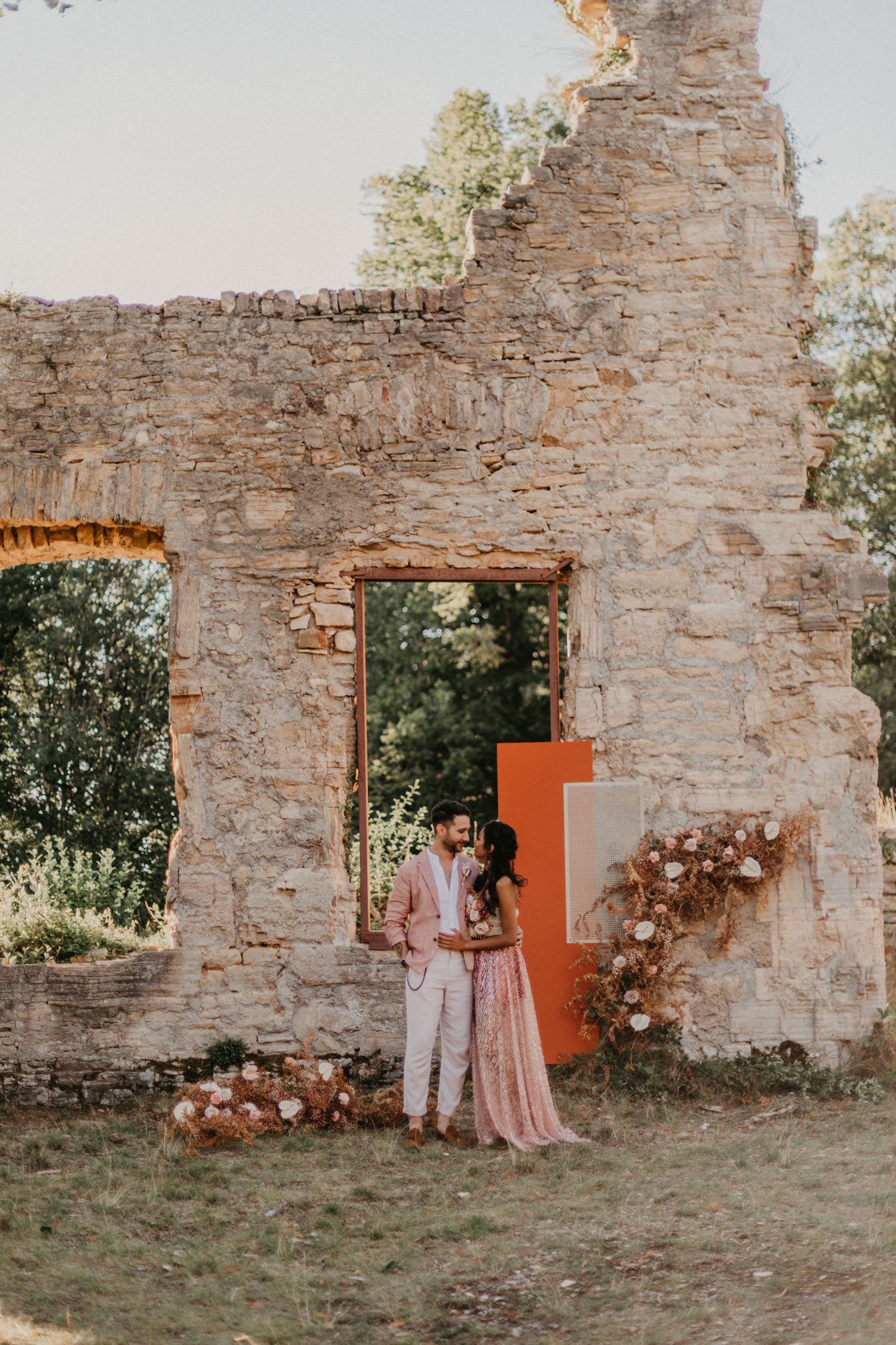 French Castle Terracotta Wedding Inspiration