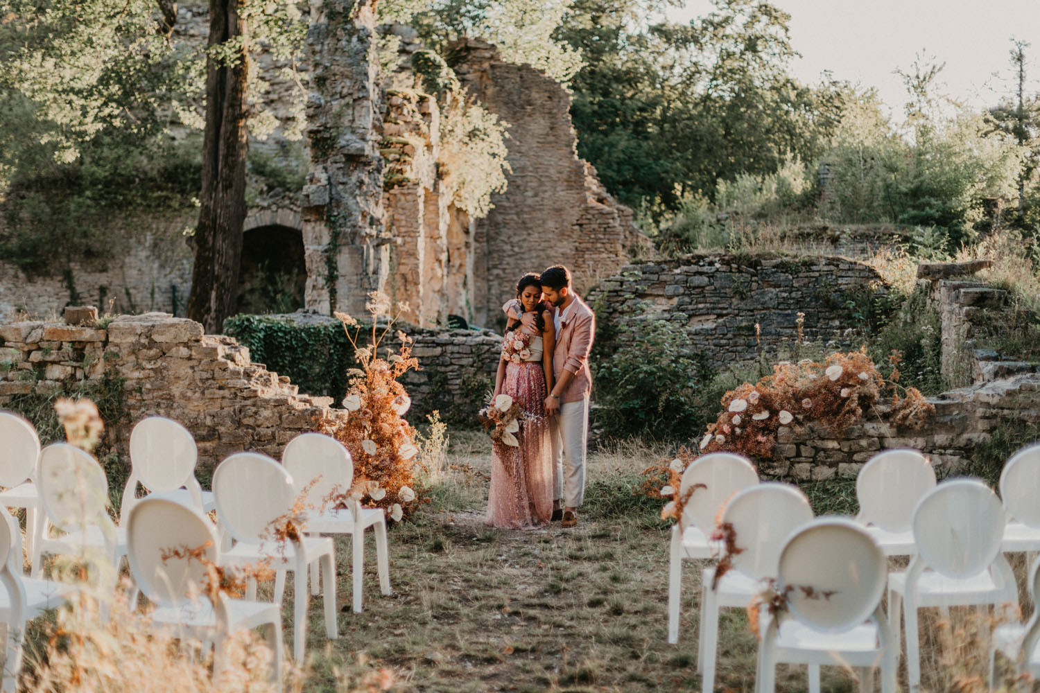 French Castle Terracotta Wedding Inspiration