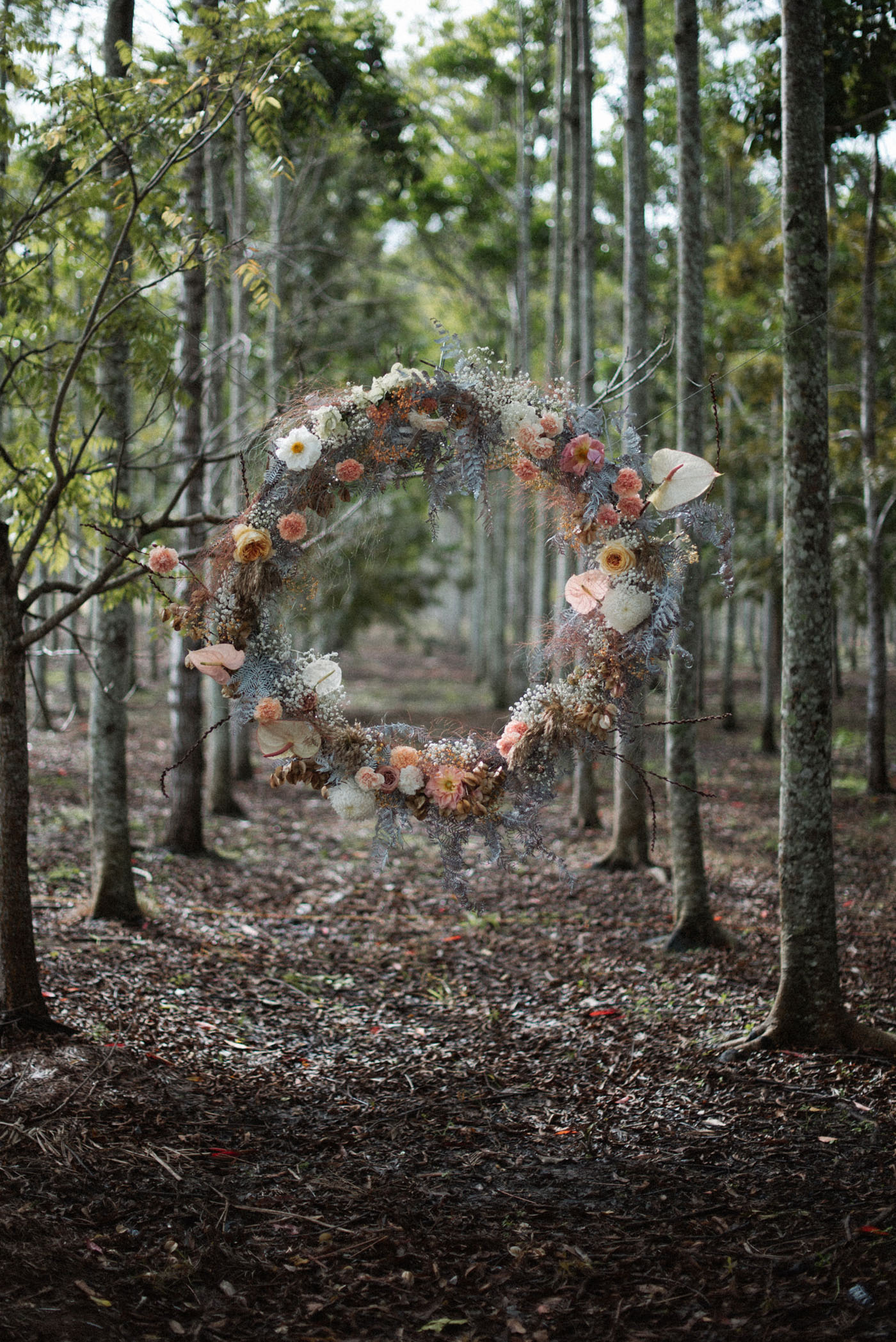 Giant Floral Wreath Install