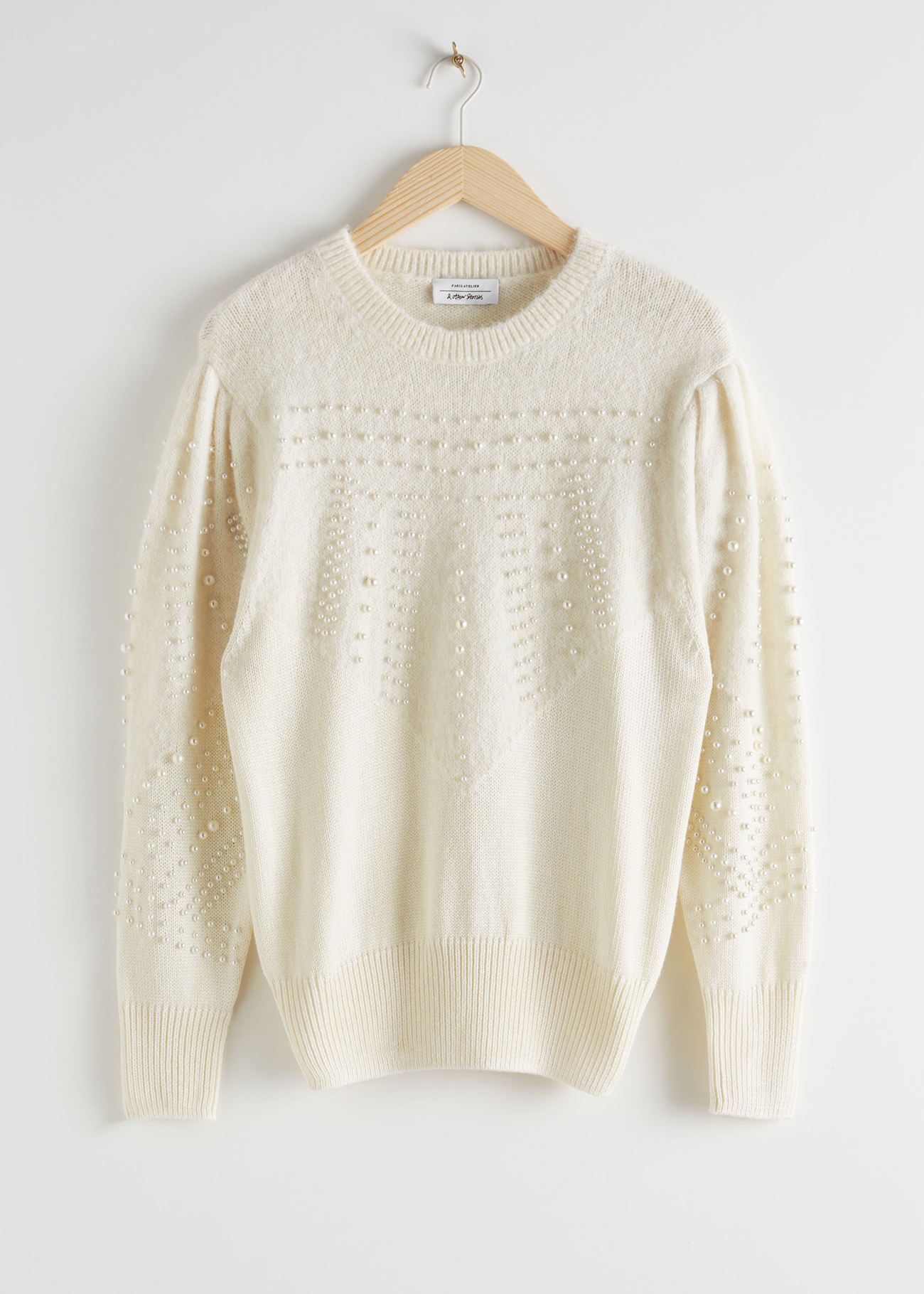 pearl embellished sweater