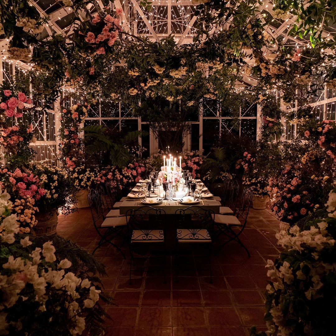 greenhouse wedding reception