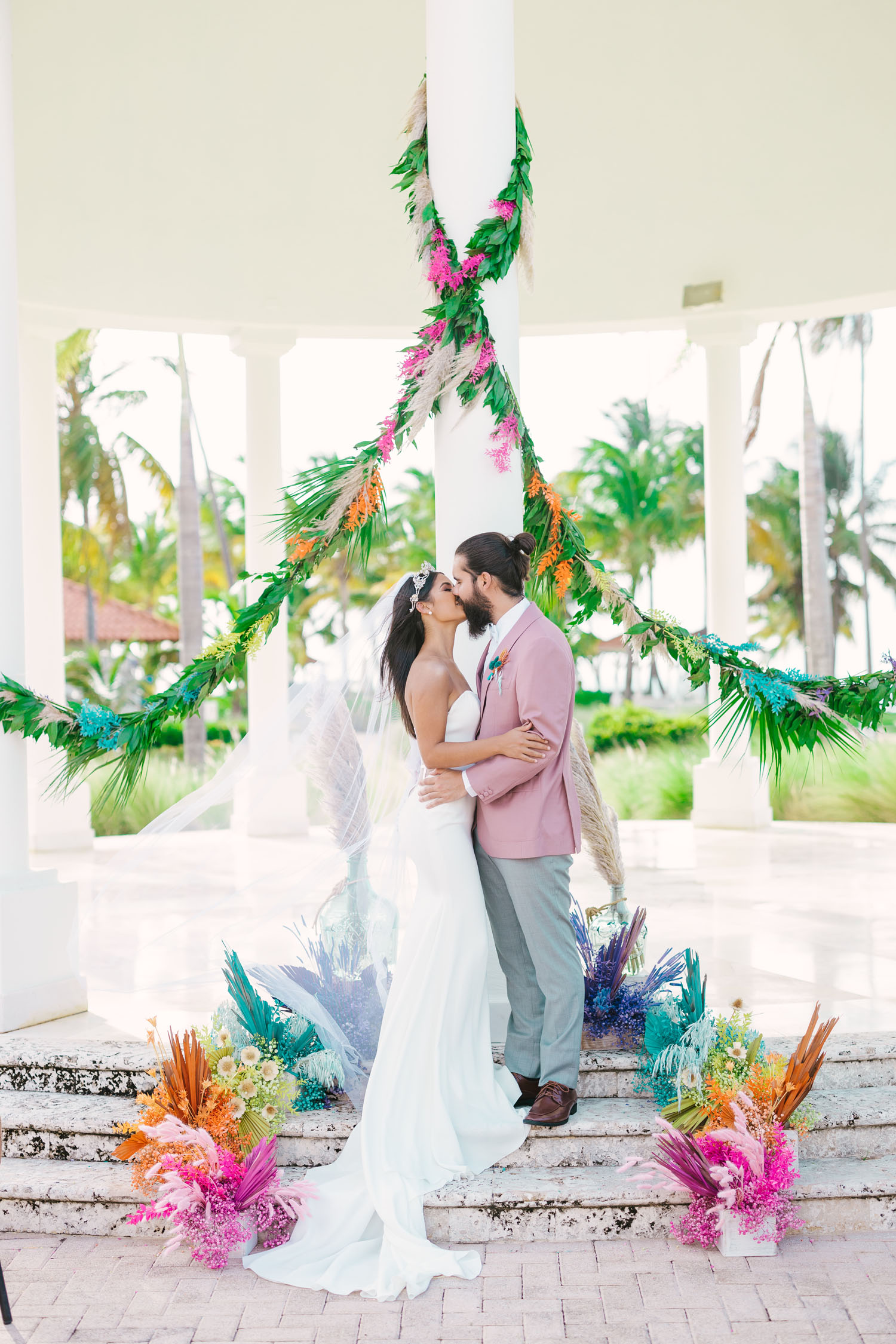 colorful ceremony backdrop