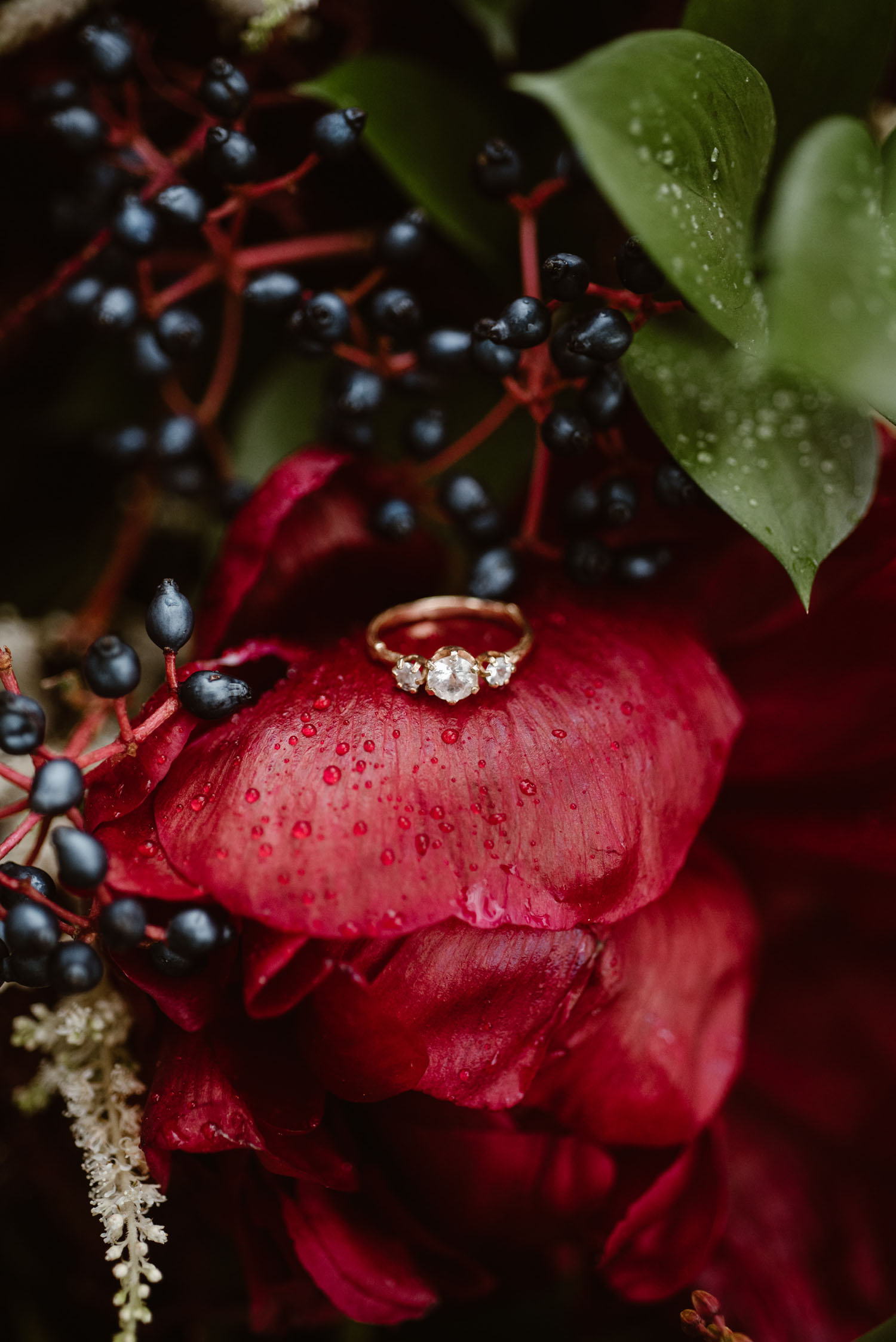 Waterfall Wedding Inspiration in Oregon With Juicy Holiday Colors