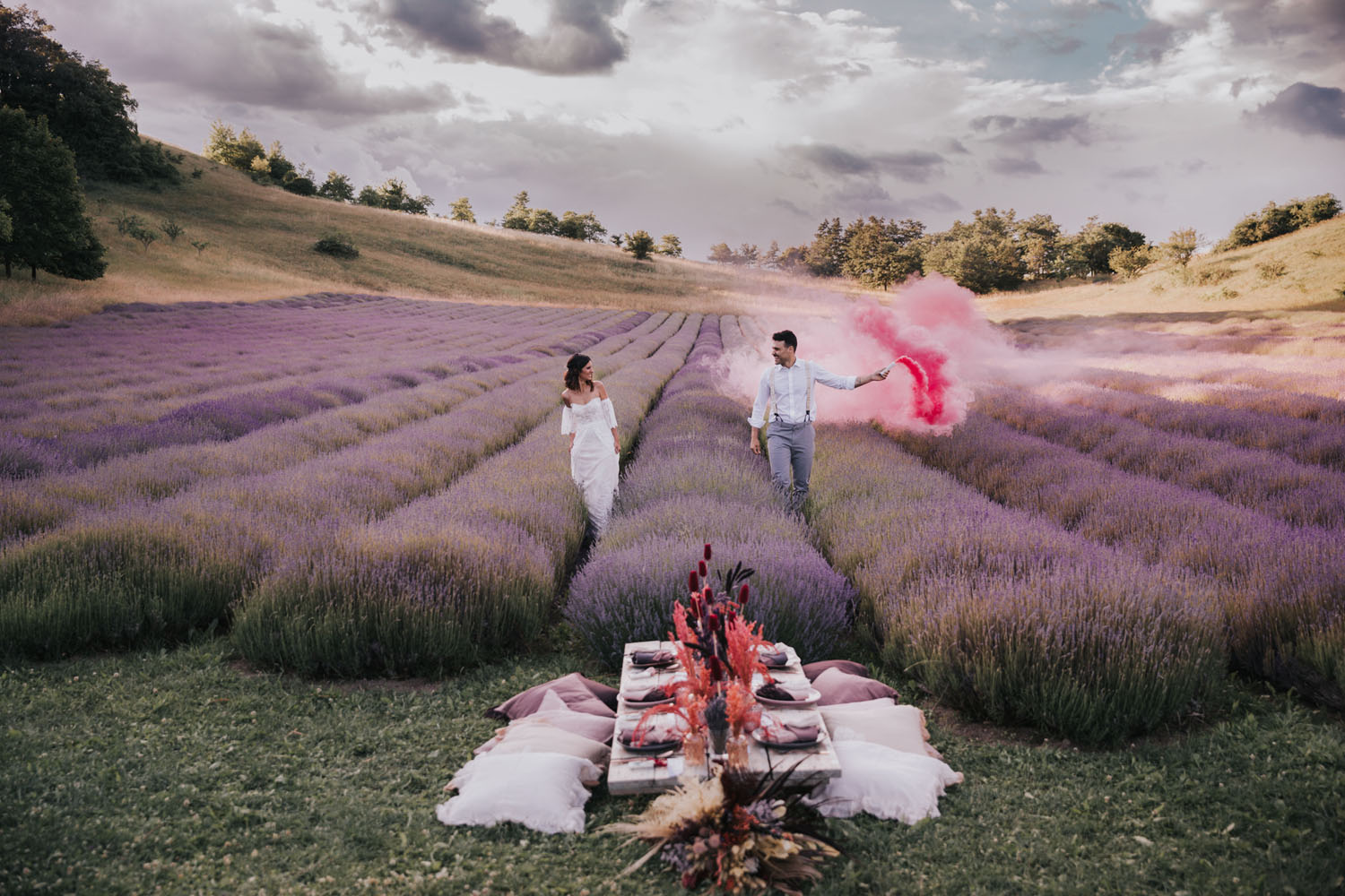 Lavender Field Elopement Inspiration