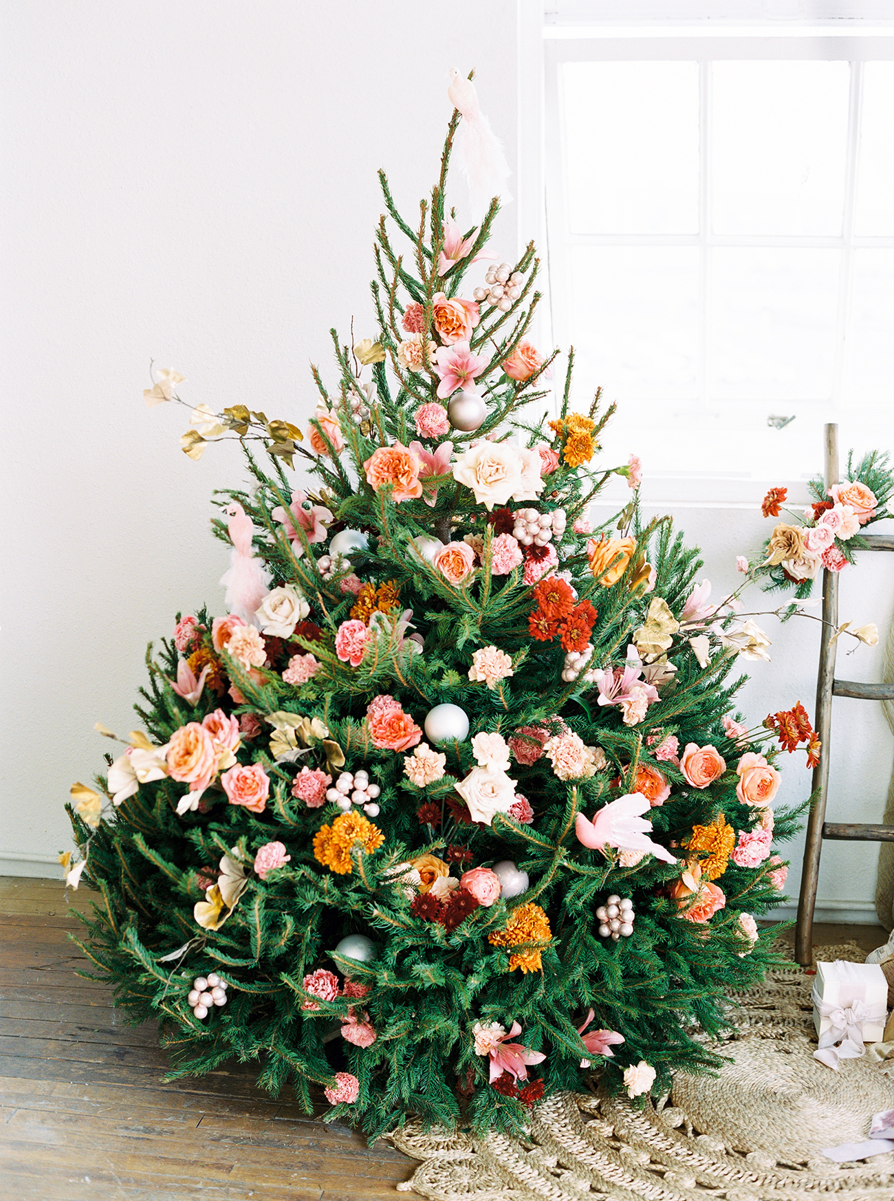 floral Christmas tree
