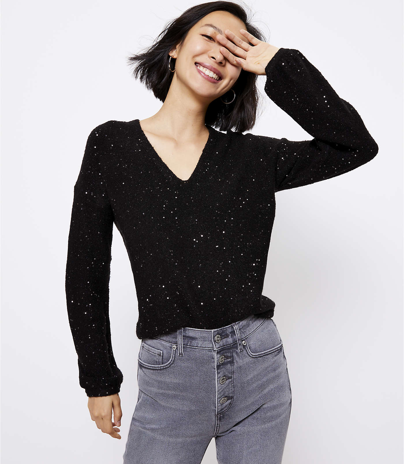 black sparkle sweater
