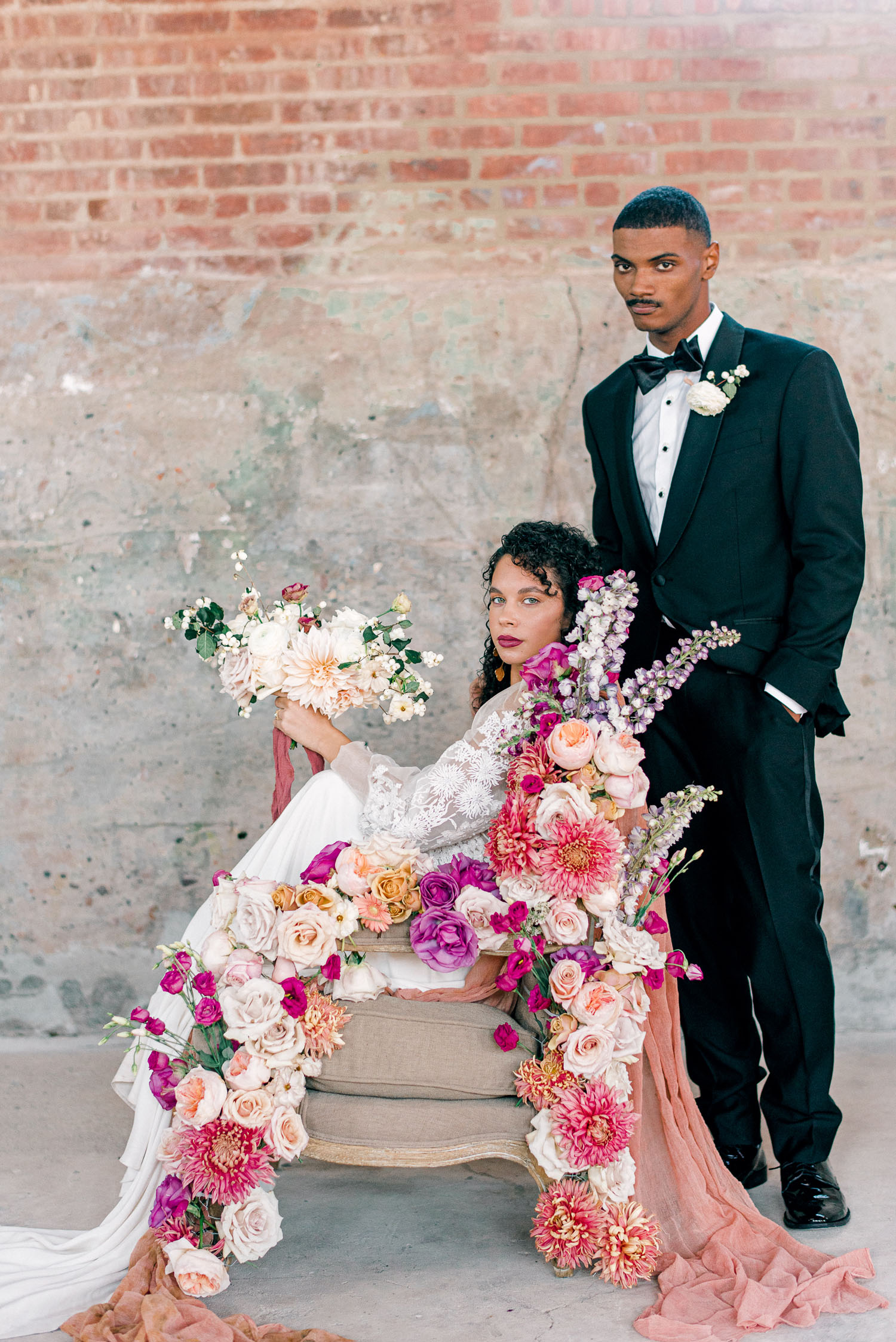 floral wedding chair