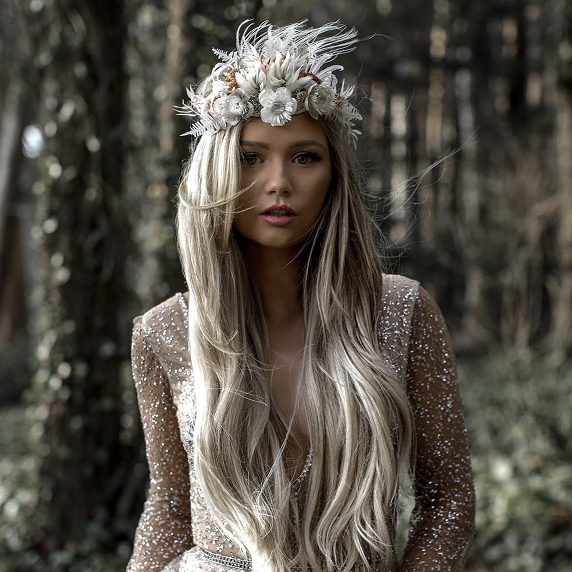 Reign Supreme with These Dried Flower Crowns + More Bridal Hair Ideas!