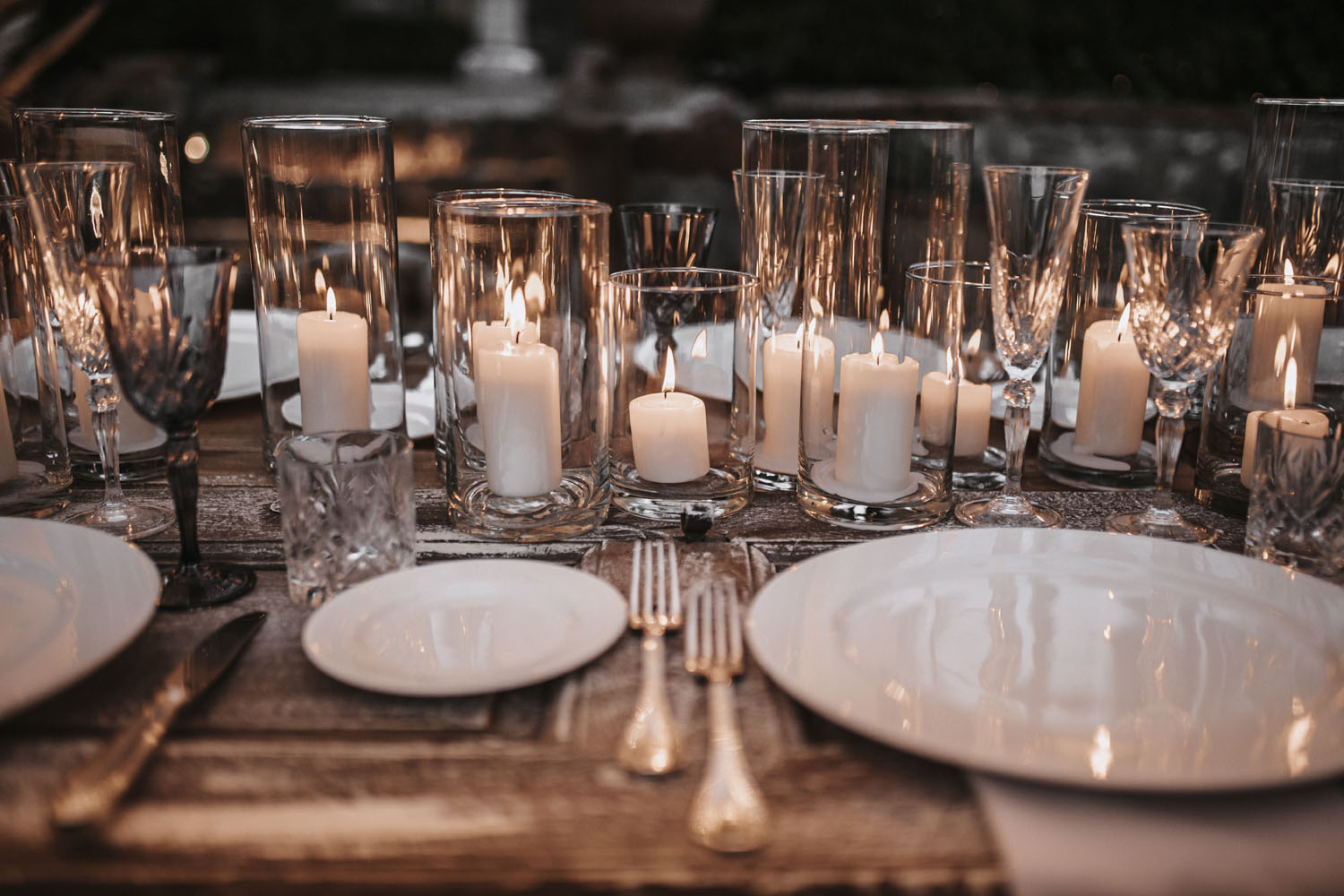 candlelight tablescape