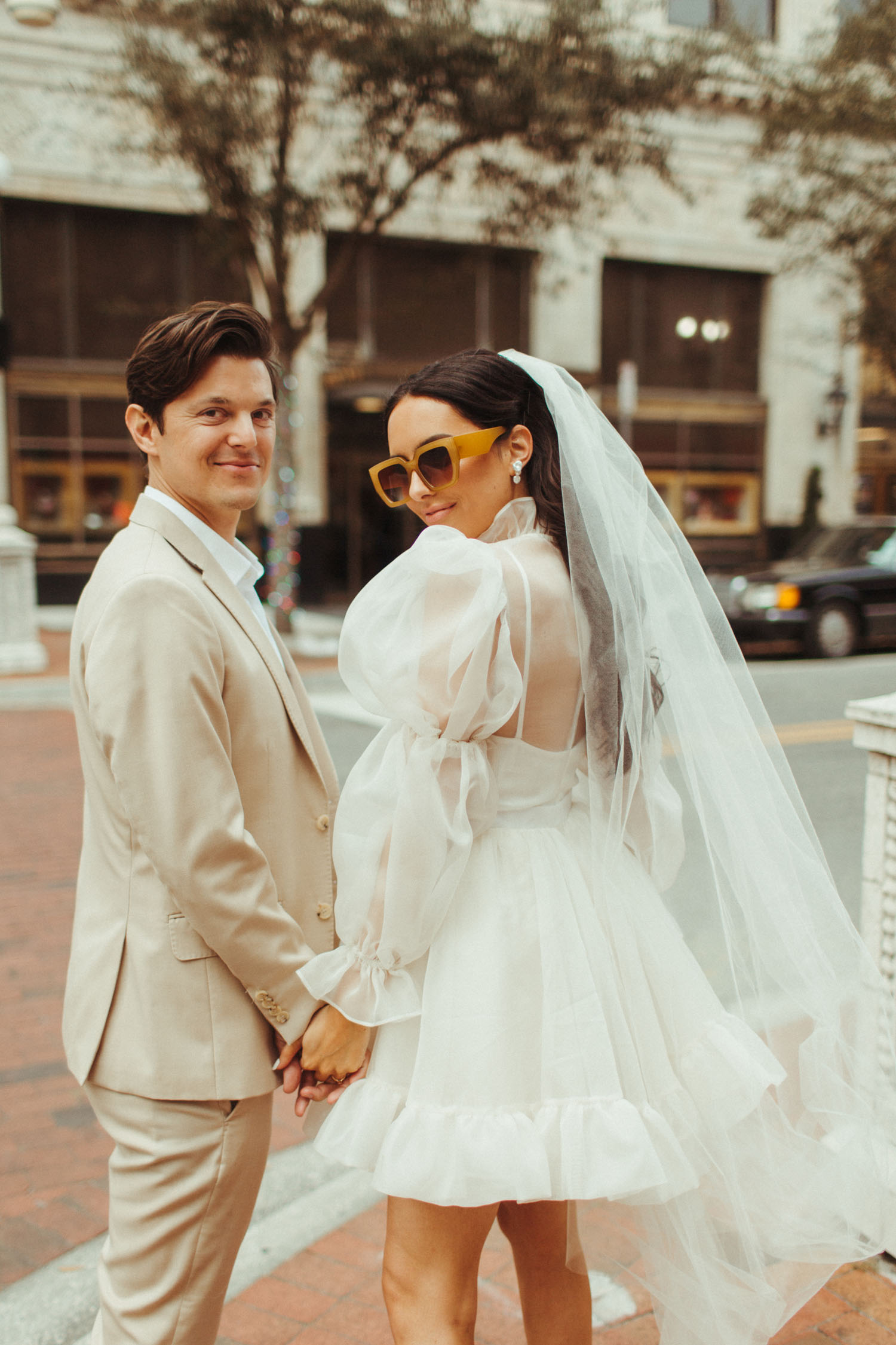 bridal sunglasses short dress