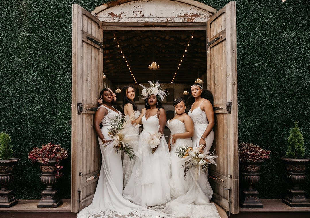 group of brides