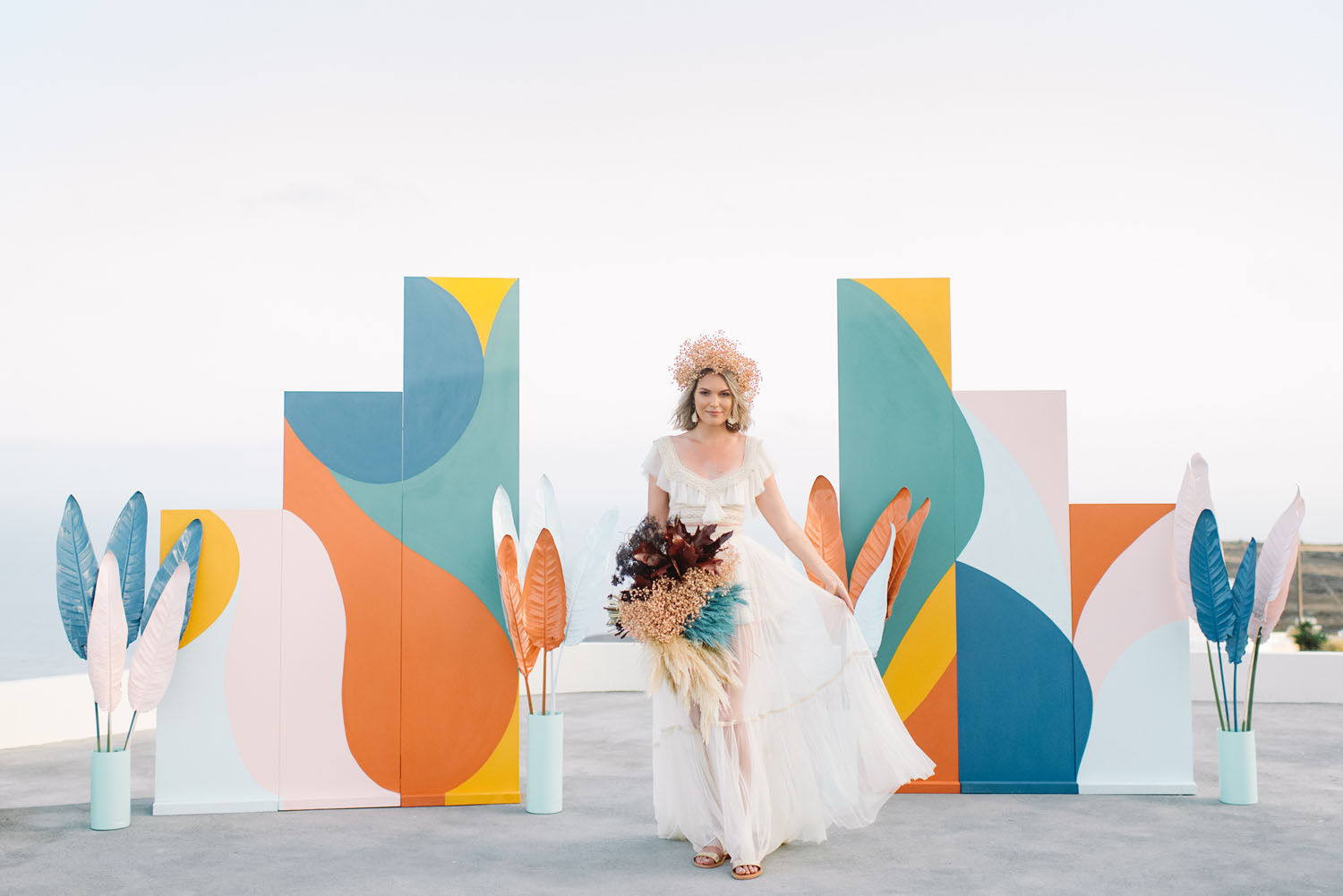 Abstract Santorini Wedding Inspiration