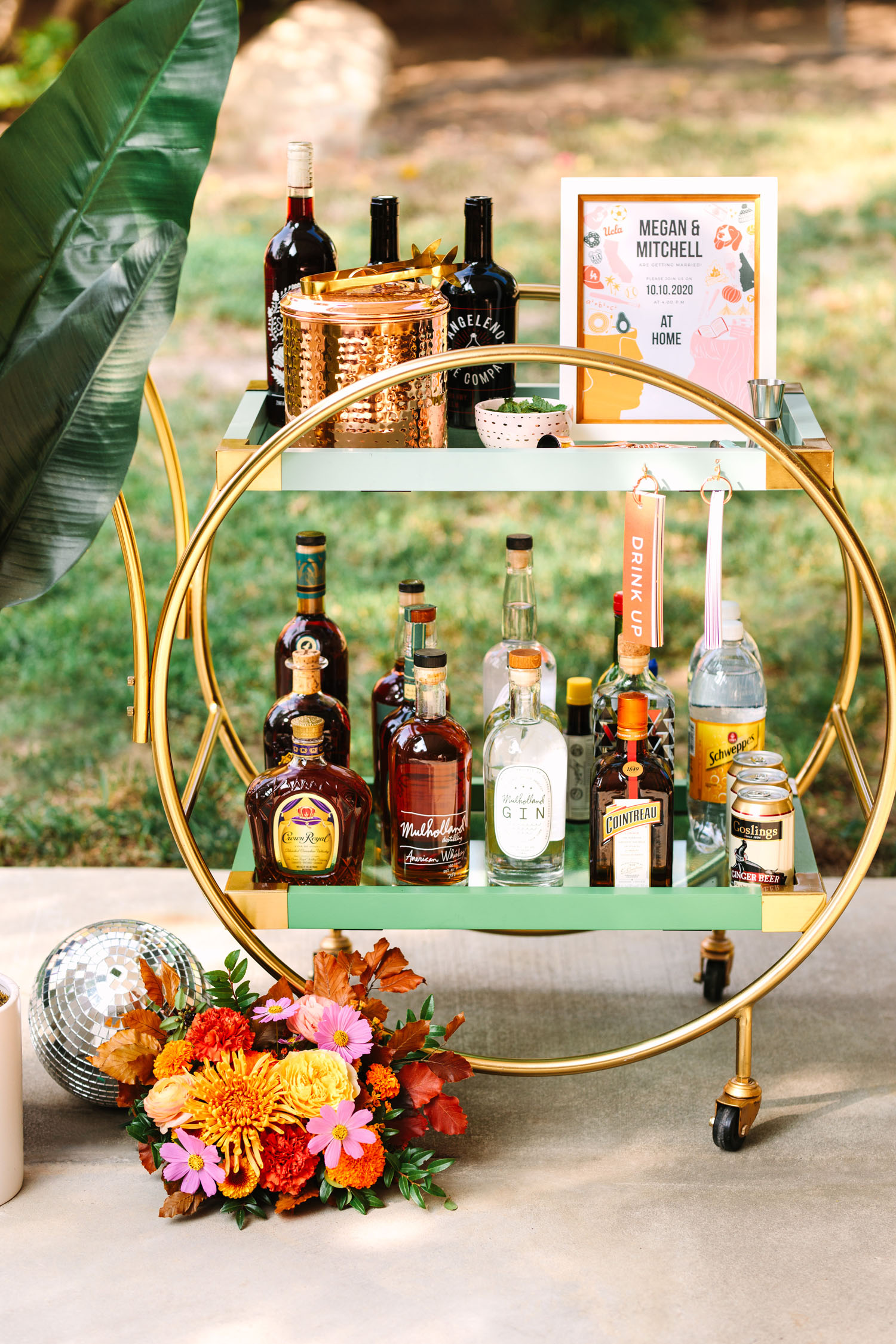 wedding bar cart