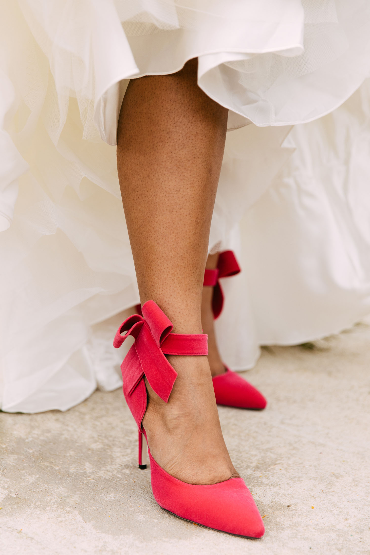pink bow heels