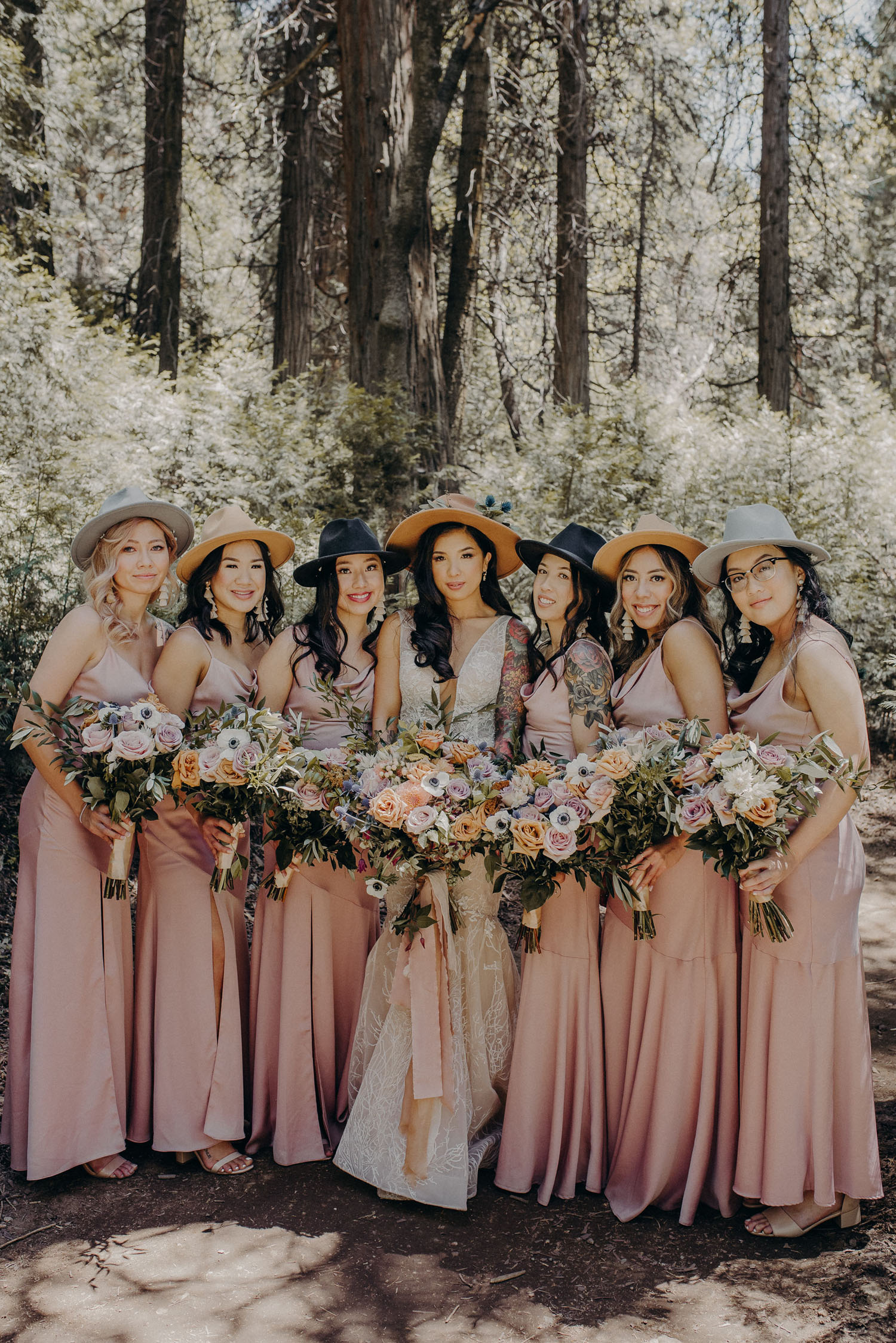 Bridesmaids with Hats