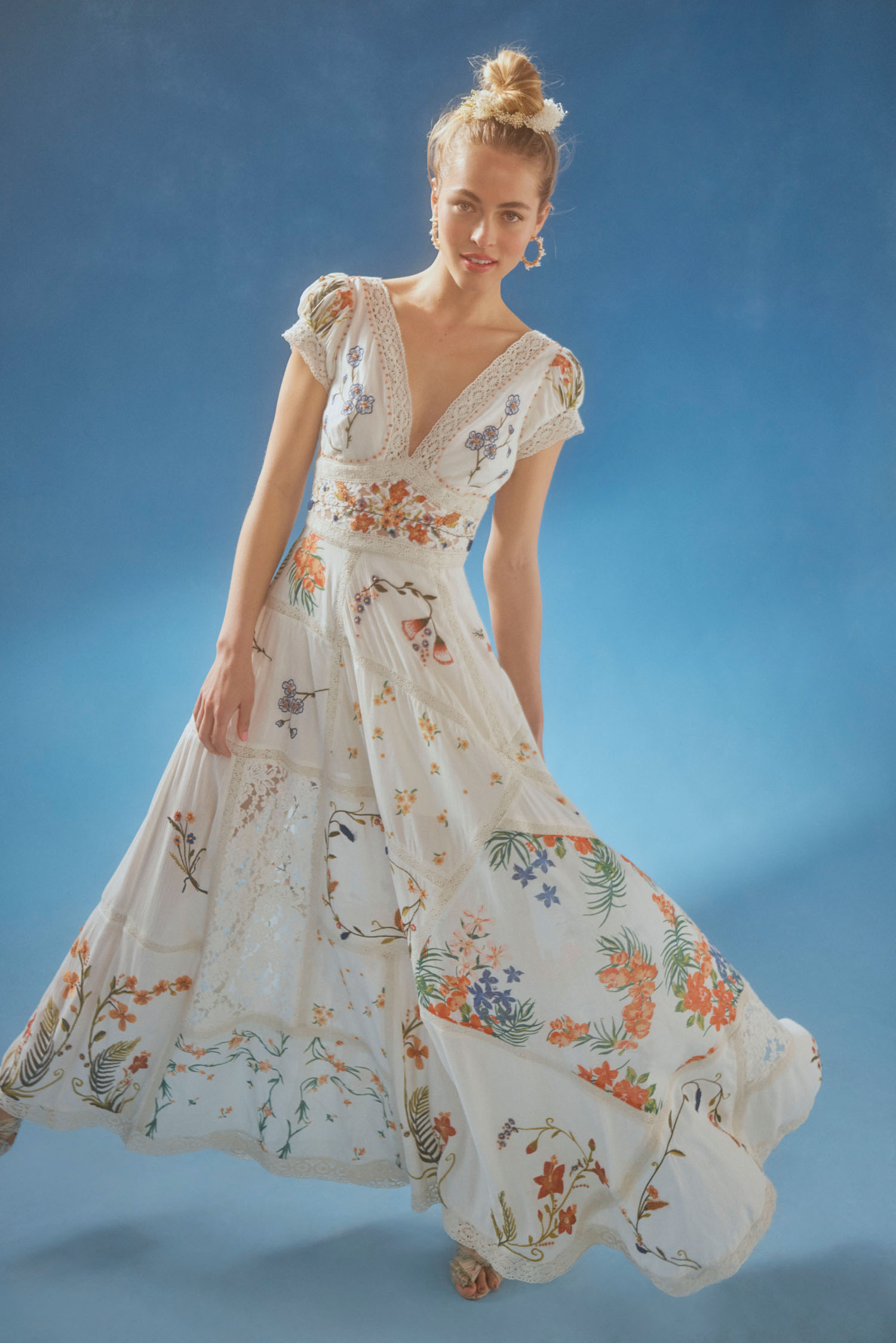 BHLDN x Free People floral bridesmaid dress
