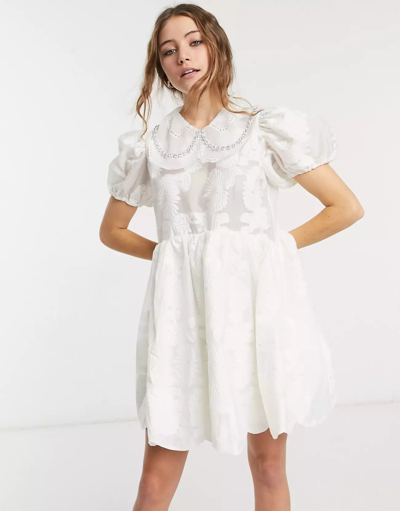 asos mini white dress