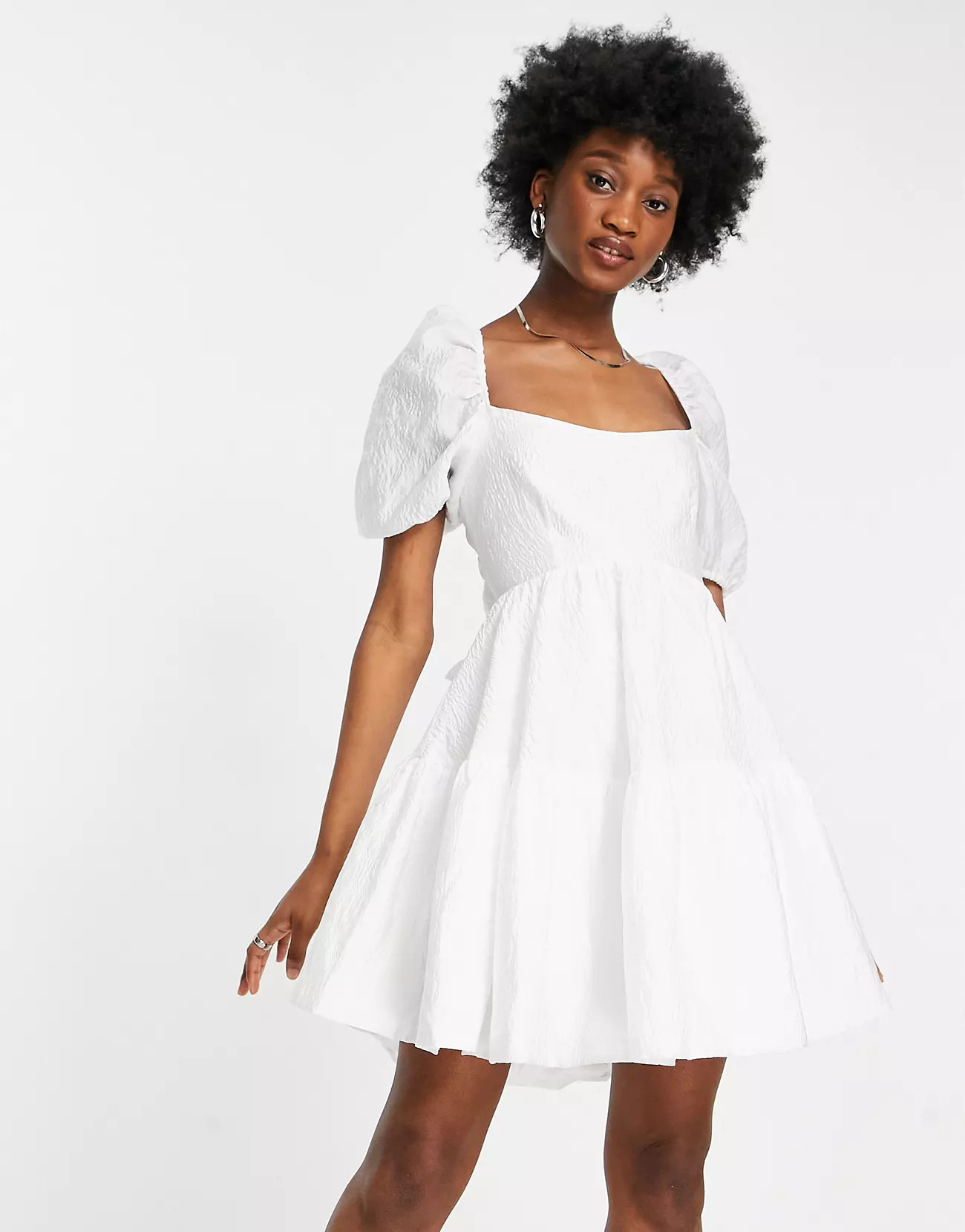 asos mini white dress