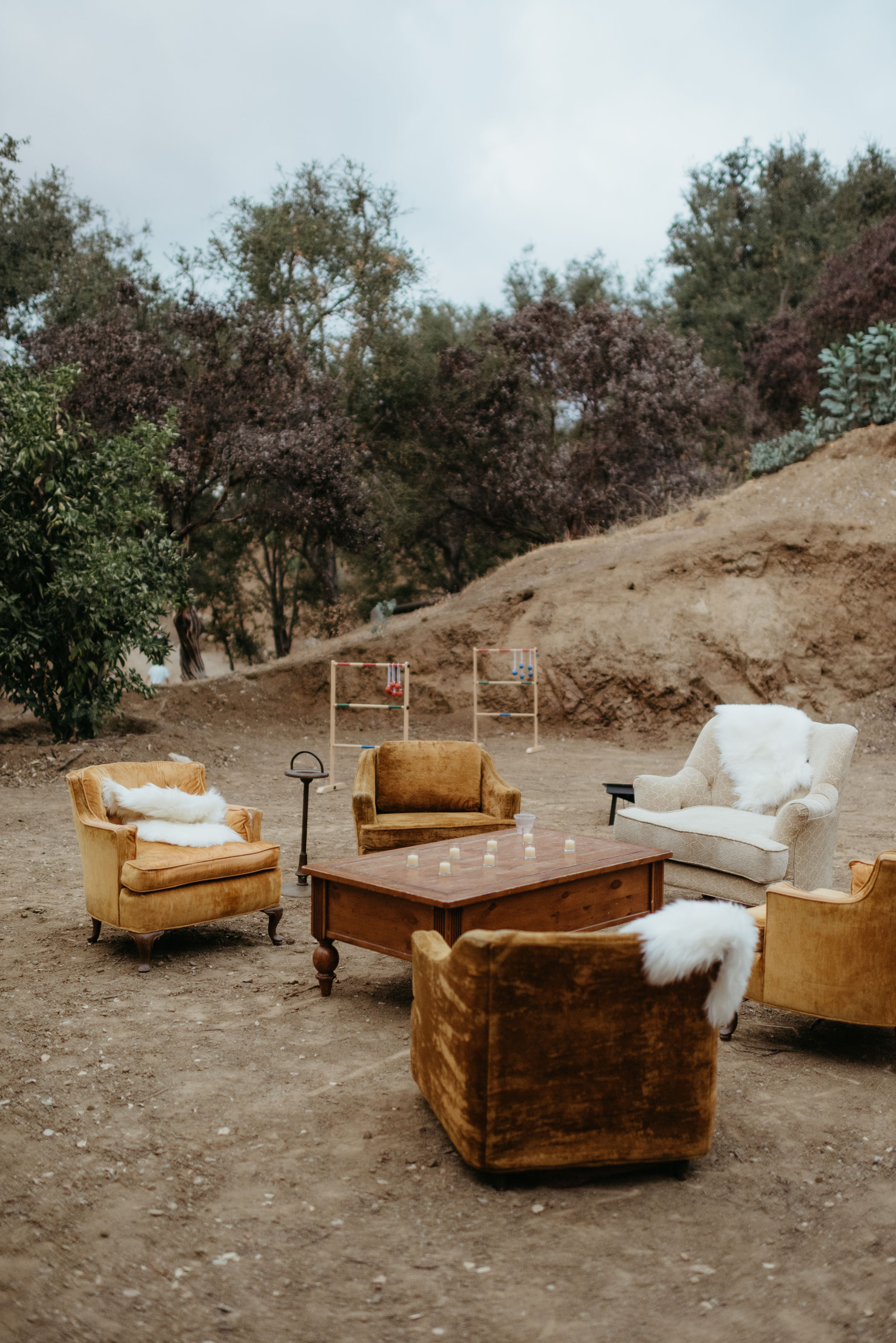outdoor wedding reception seating
