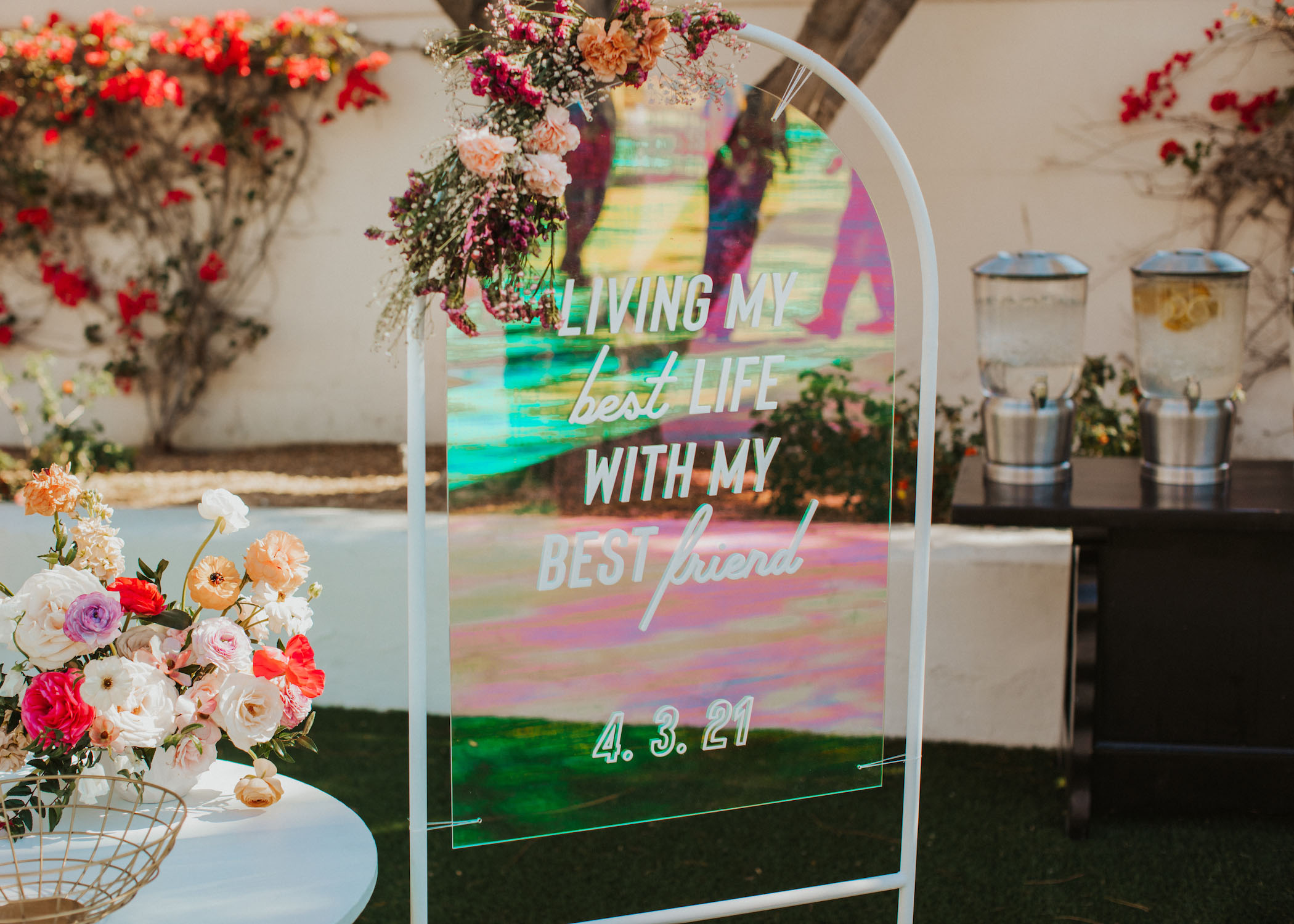 iridescent-wedding-signage