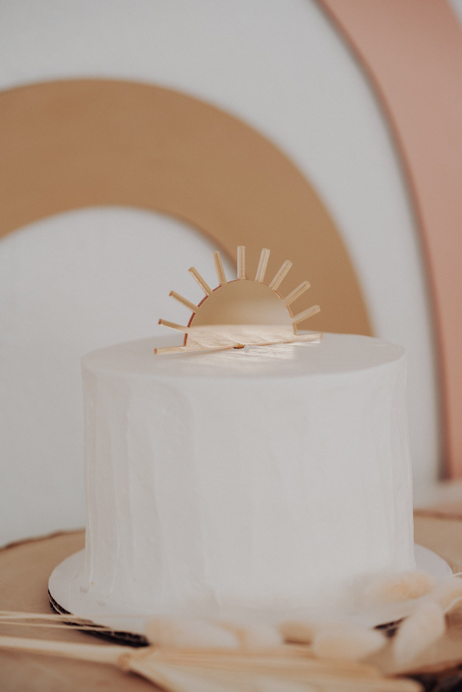 acrylic sun unique wedding cake topper