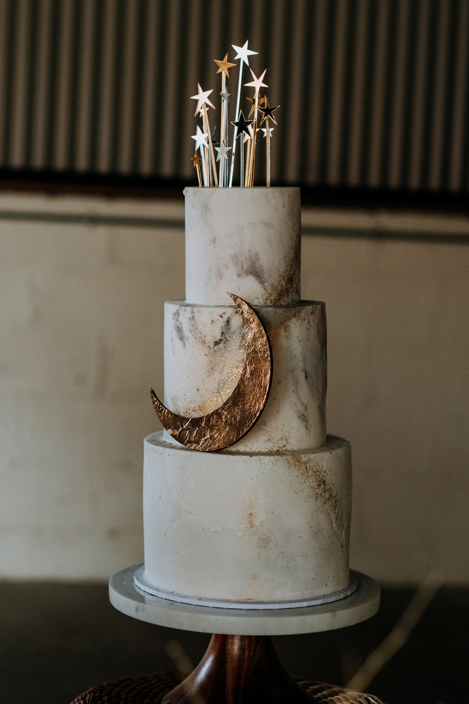 celestial wedding cake topper