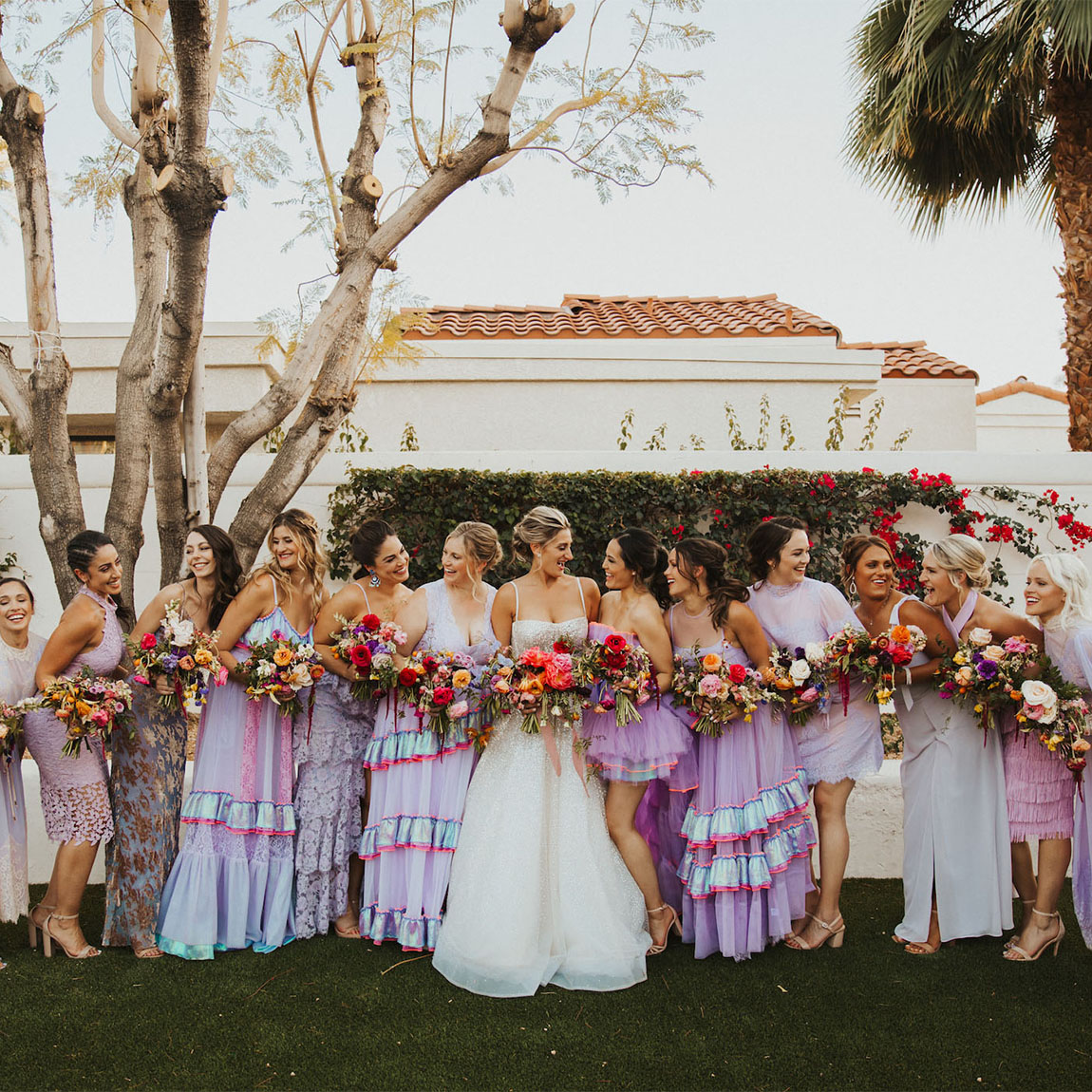 These 'Maids Wore Custom Bridesmaid Dresses at This Trendy Wedding