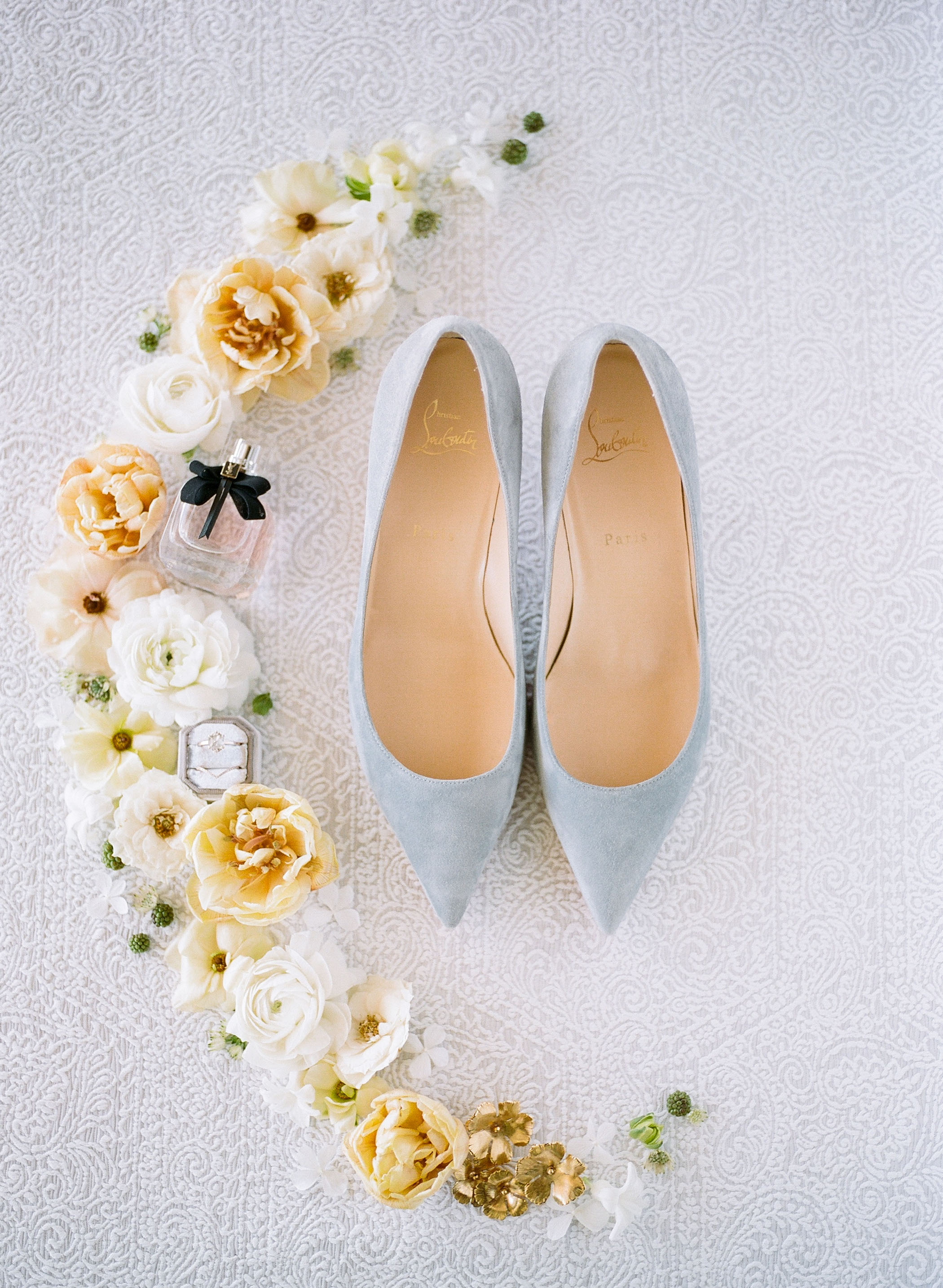 blue wedding heels Louboutin