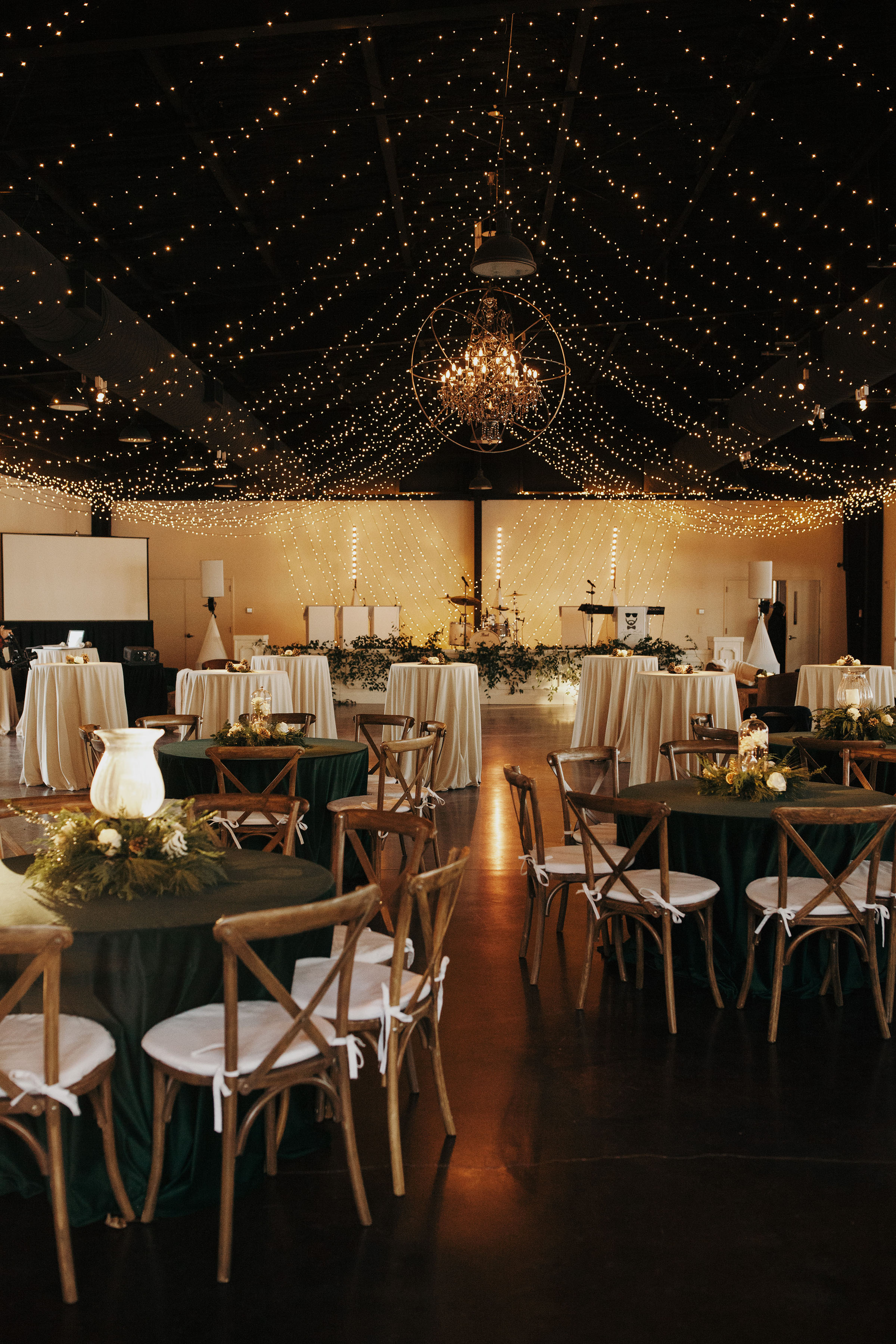 twinkling lights for wedding reception
