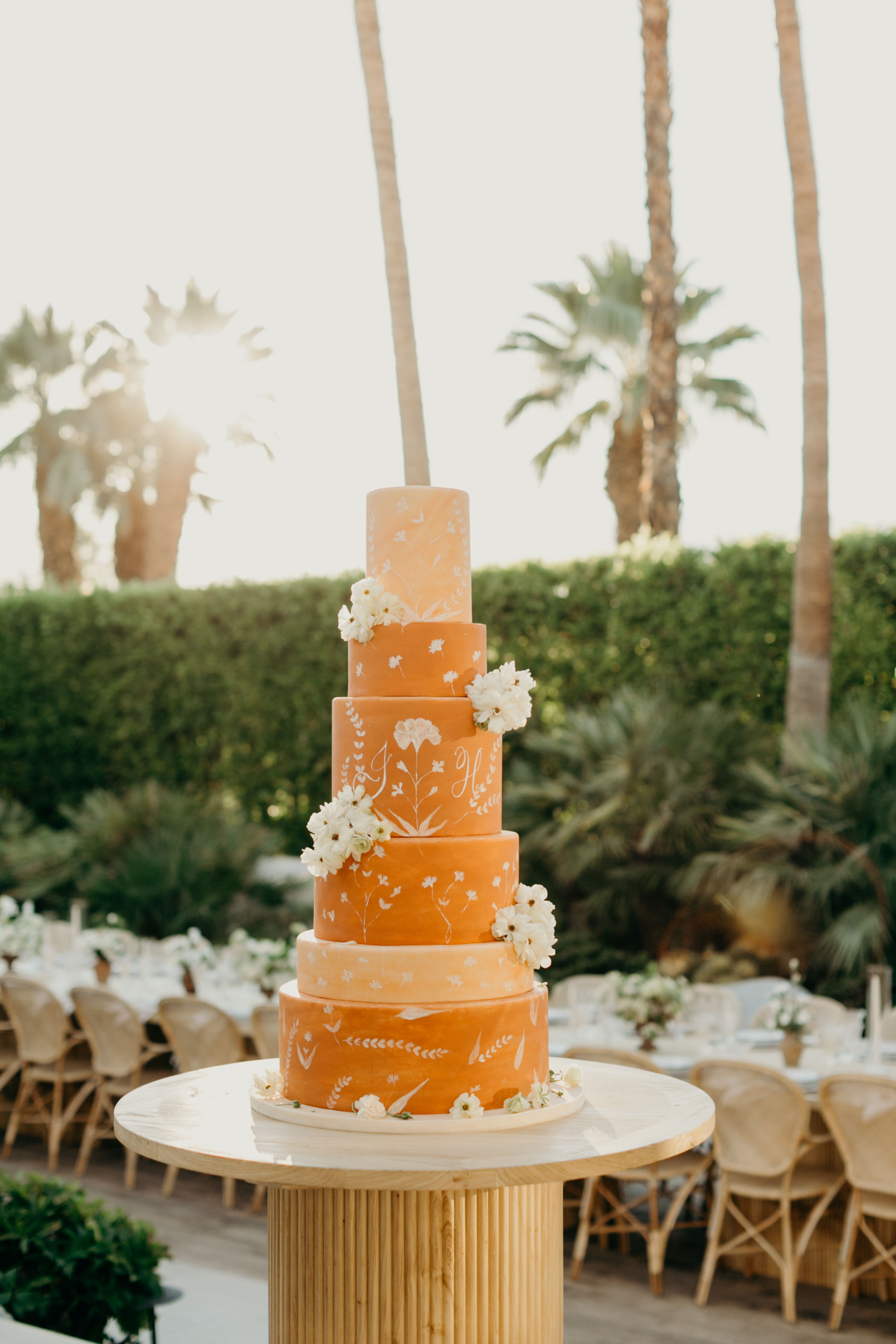 terracotta wedding cake