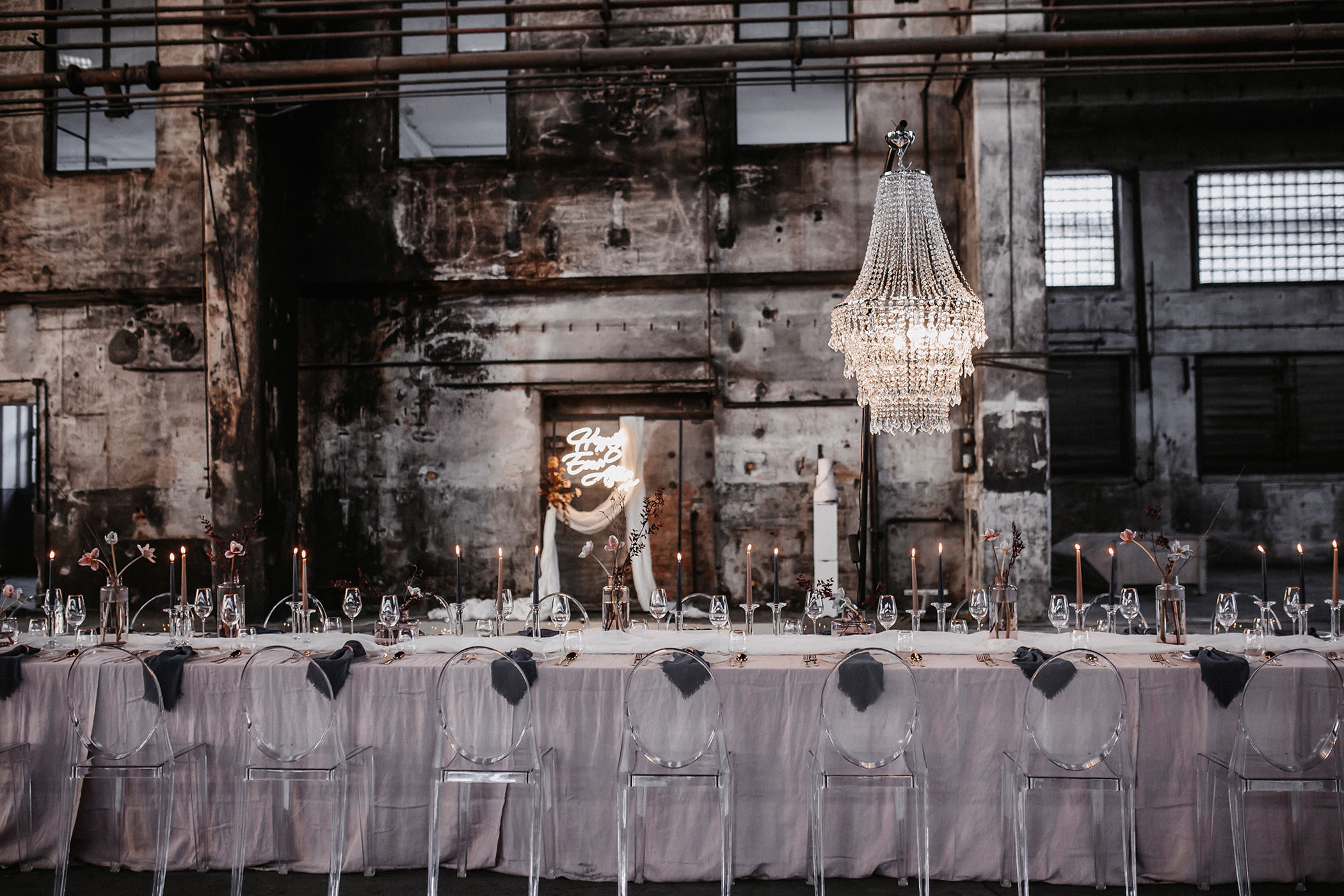 New Years Eve Industrial Wedding Inspiration