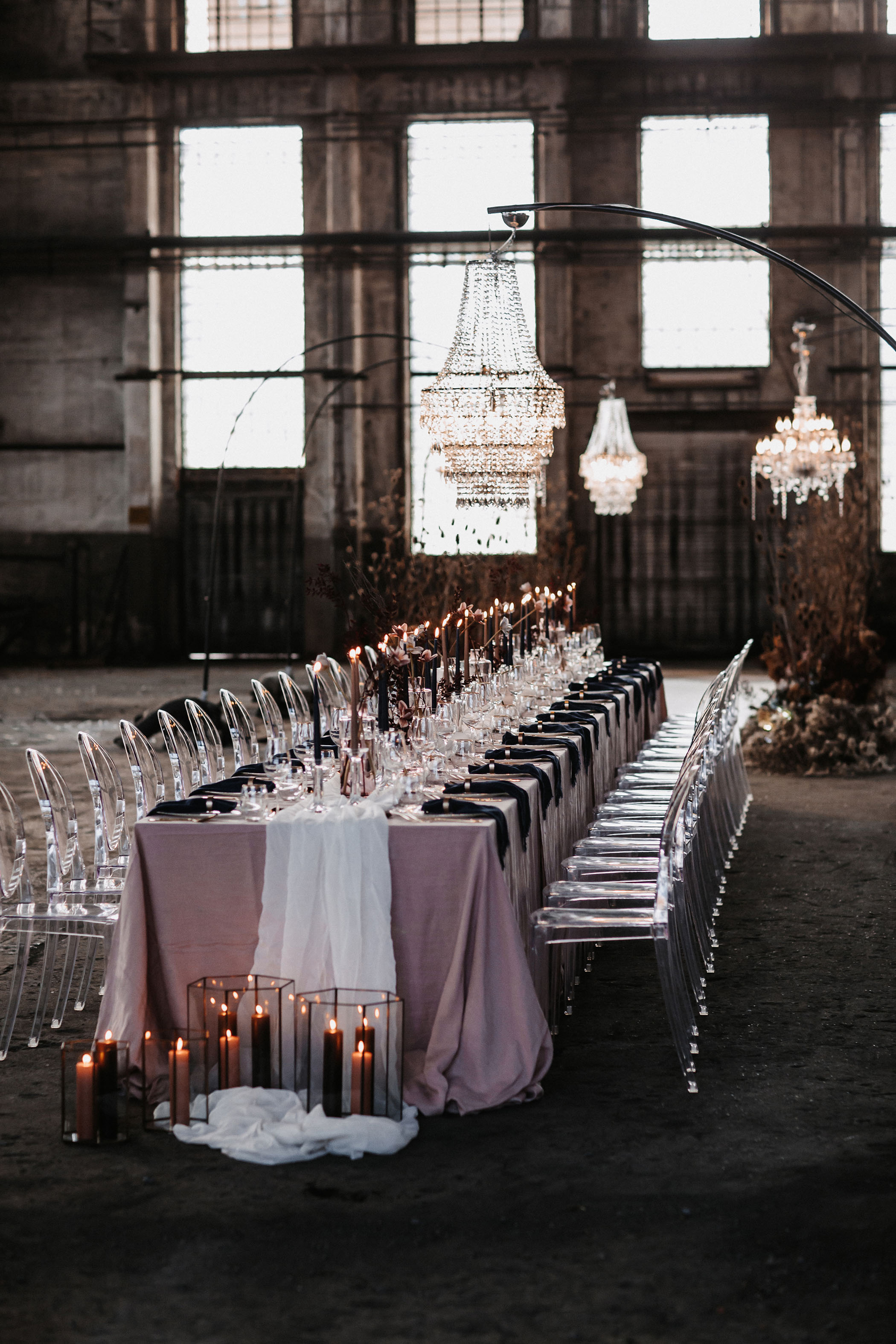 New Years Eve Industrial Wedding Reception Inspiration