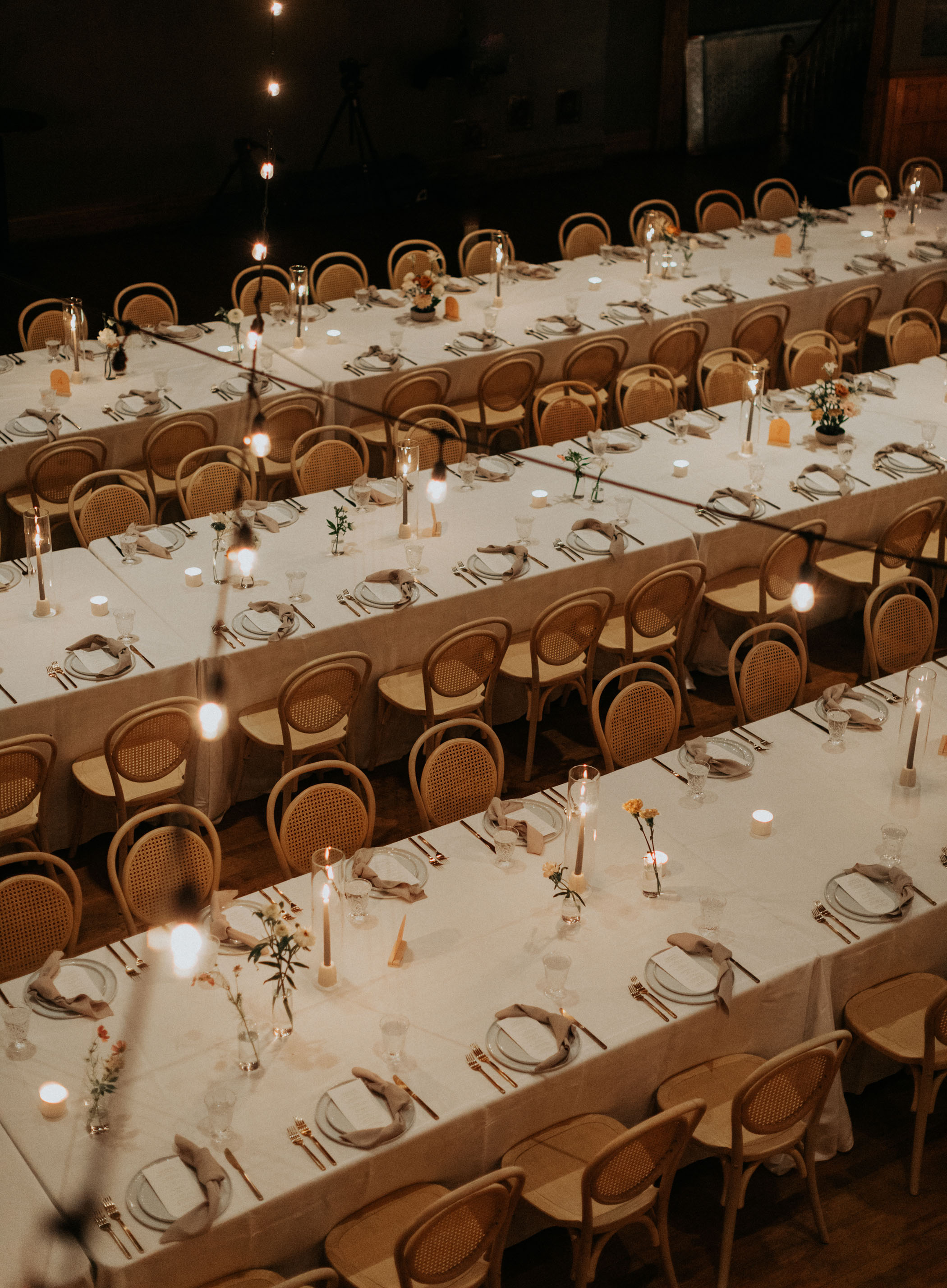 rattan chair wedding reception tables