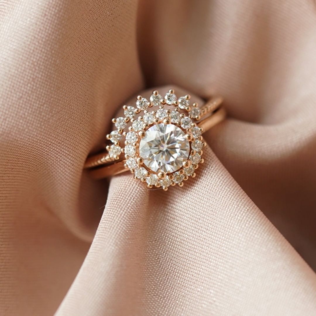 Vintage delicate  Moissanite Diamond wedding ring white gold full eternity matching band milgrain Anniversary ring unique minimalist band