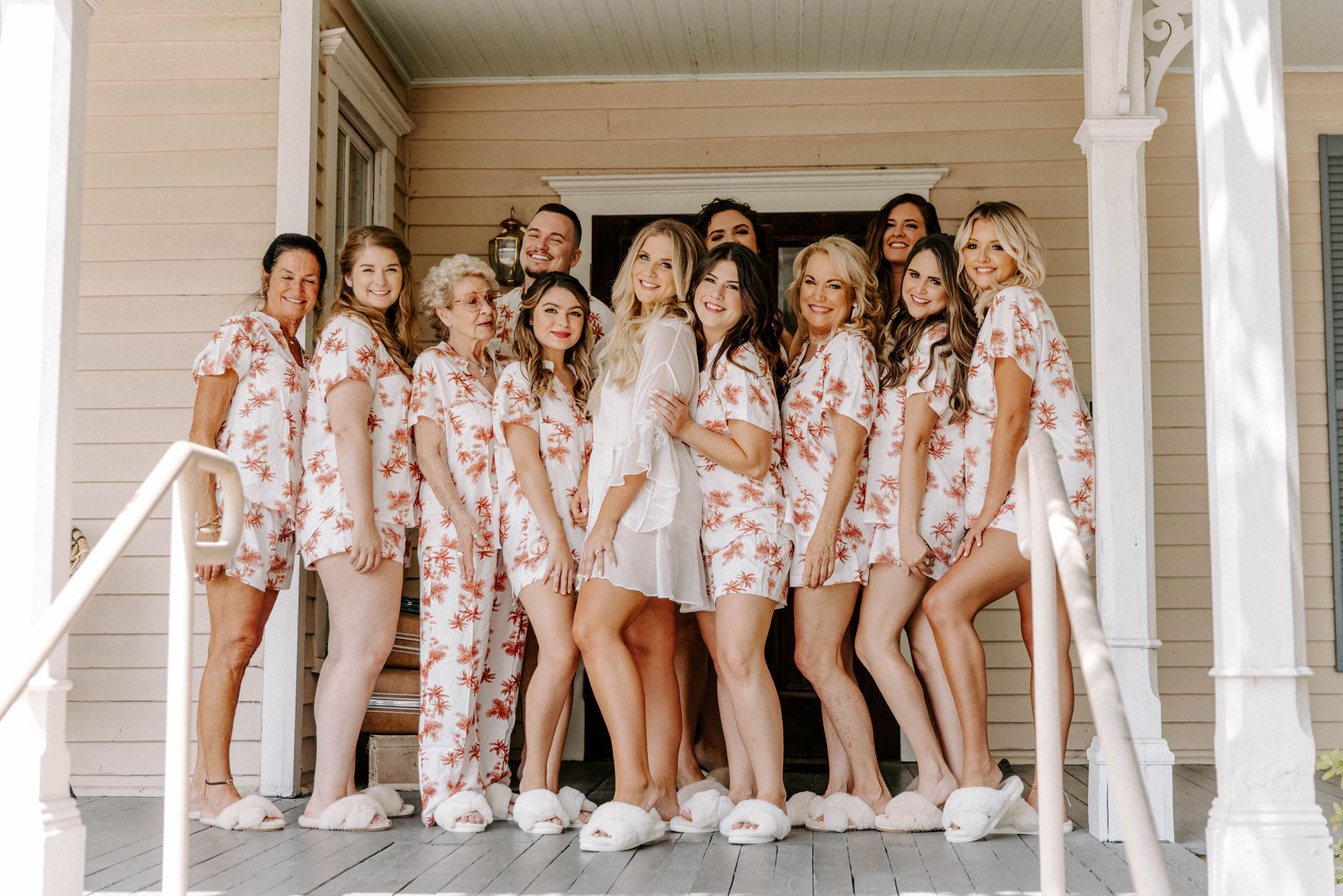 Matching bridesmaid pajamas