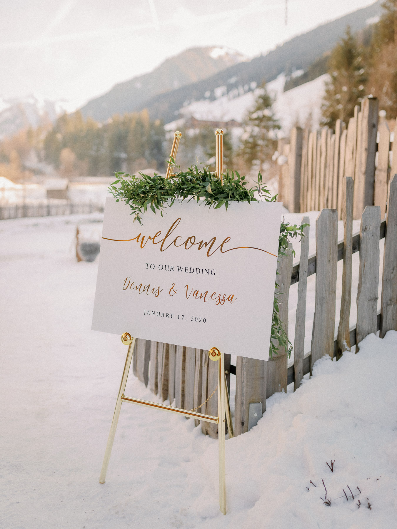 Winter Wedding Signage