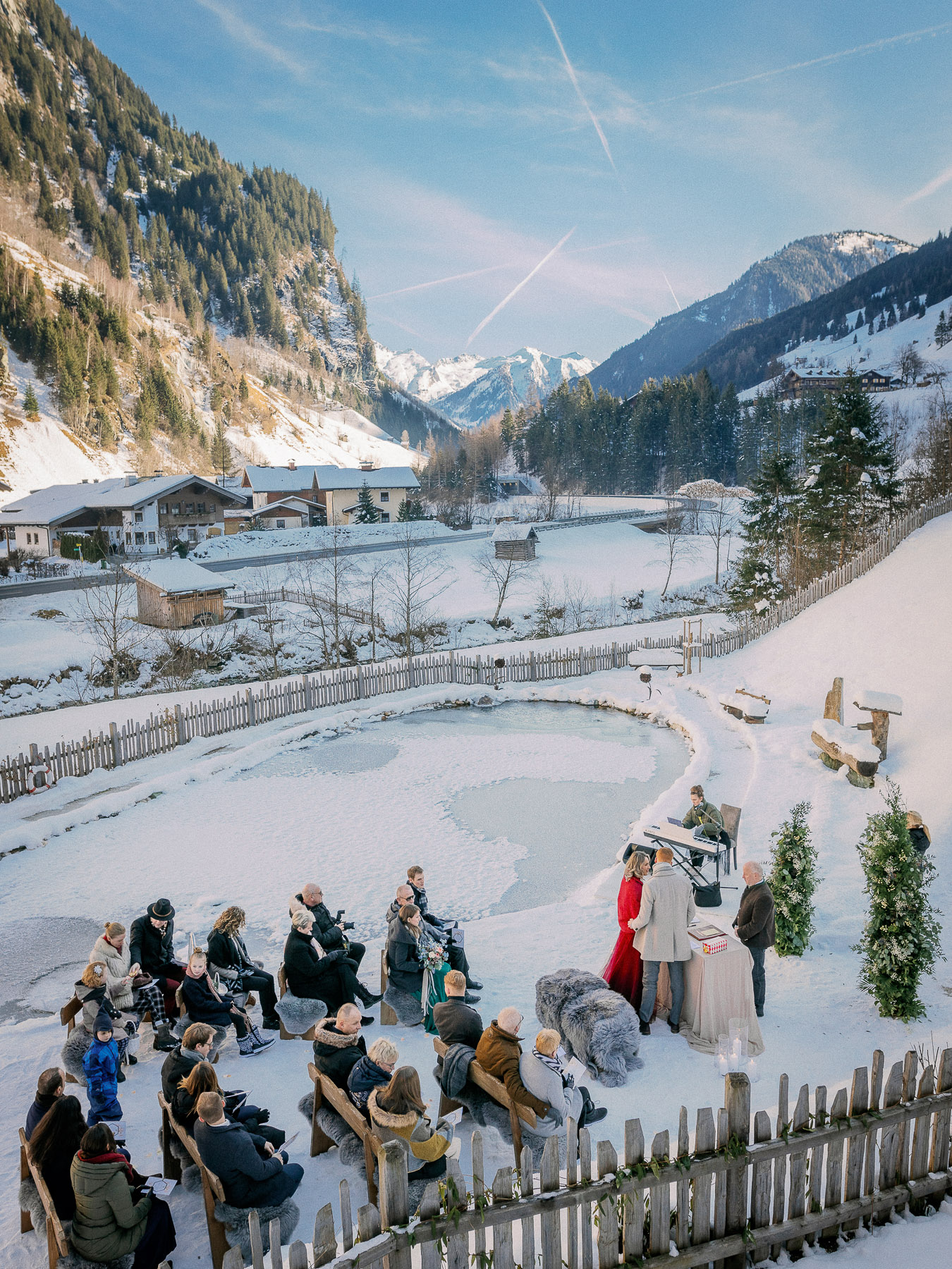 Austrian Alps Winter Wedding Ceremony