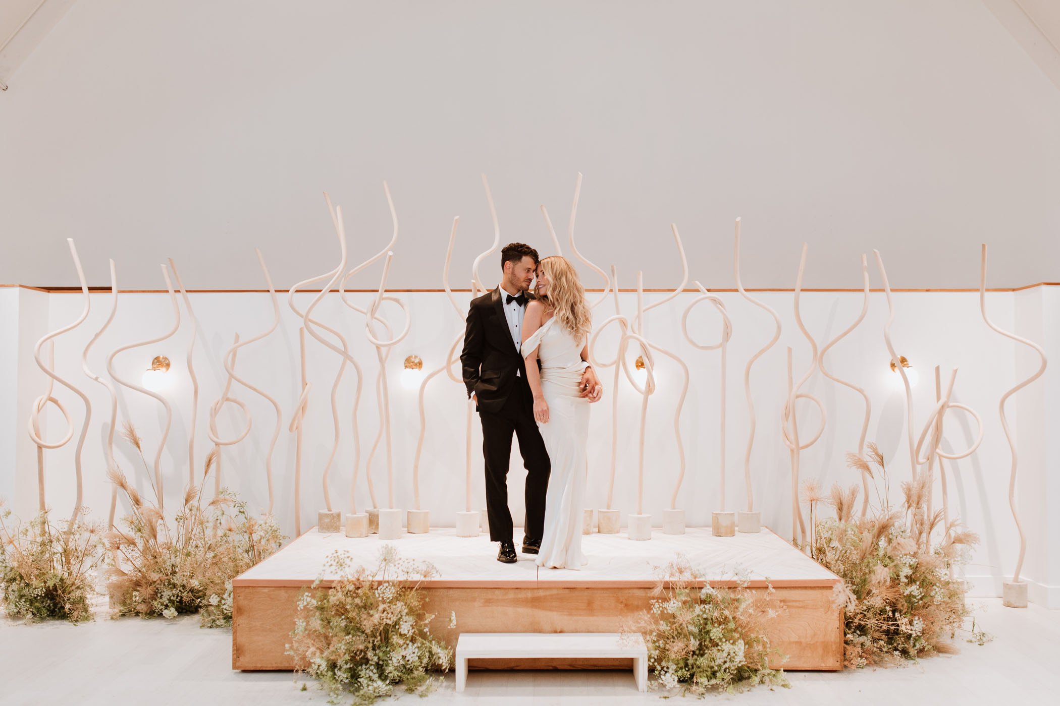 A Church Was Transformed Into a Modern Art Exhibit for This Marvelous Wedding