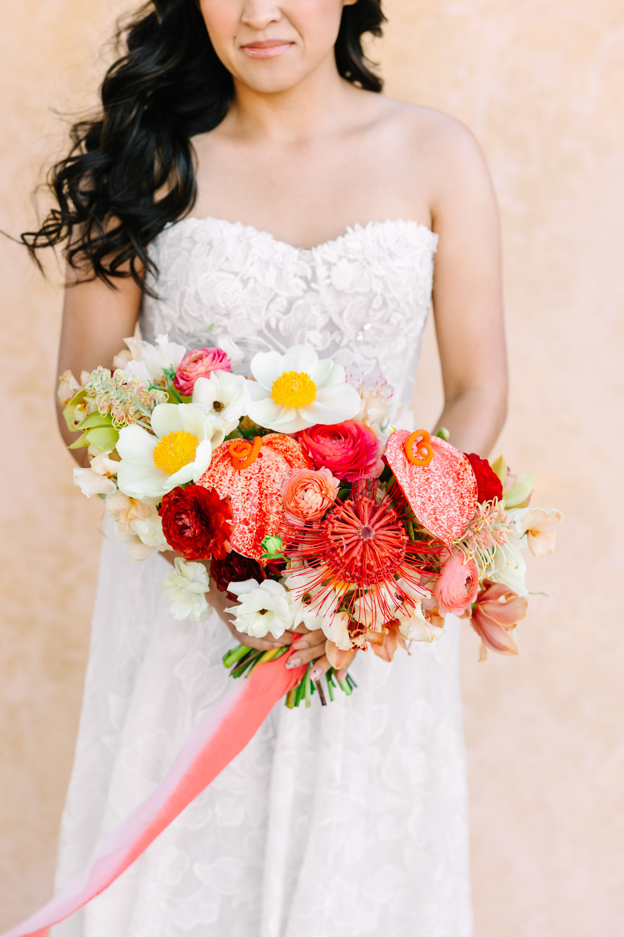 colorful desert wedding bouquet